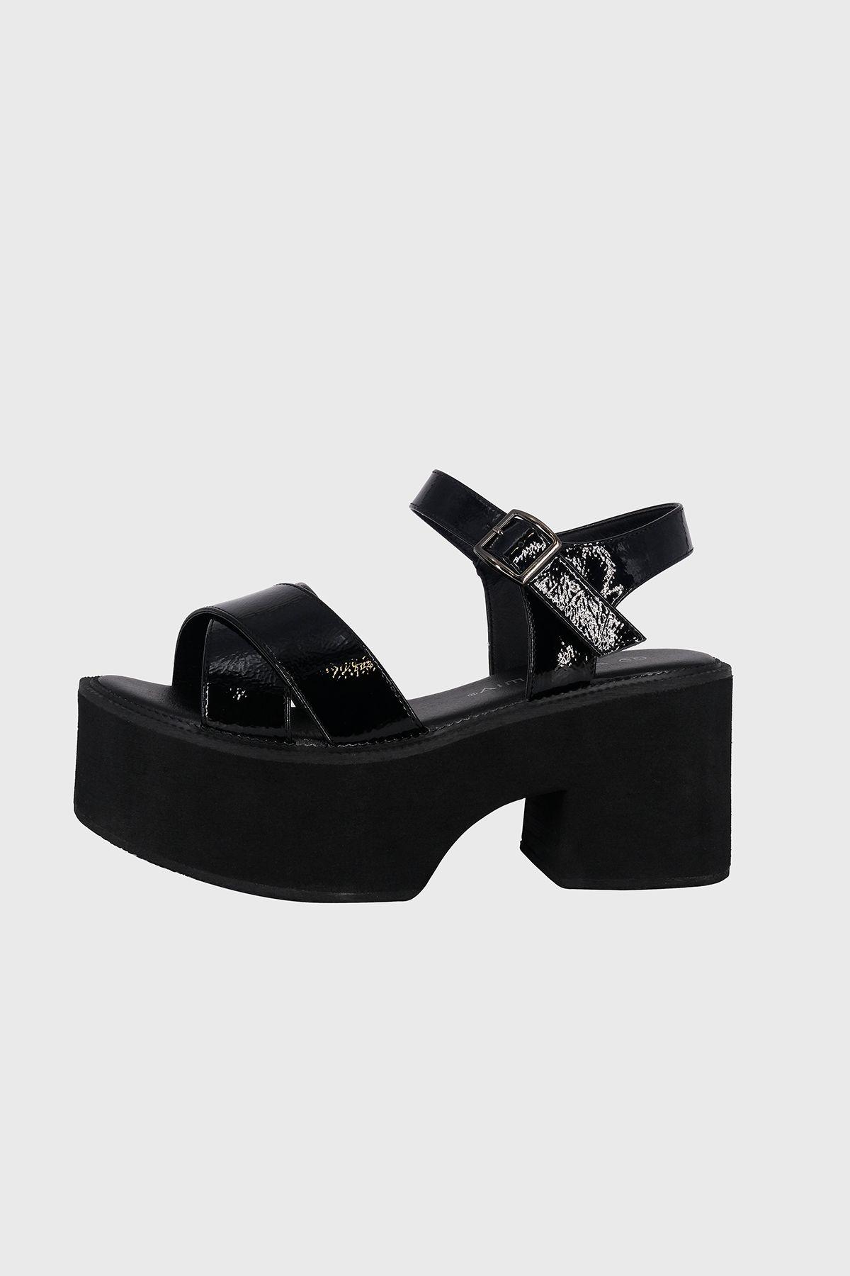 Sandalia Plataforma Weex Full Negro Alquimia-1