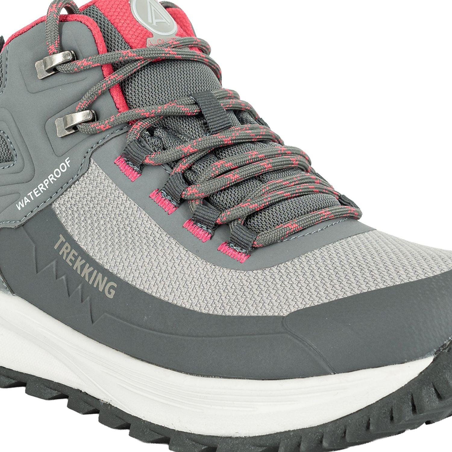 Botin Outdoor Waterproof Rosal Gris Alquimia-4