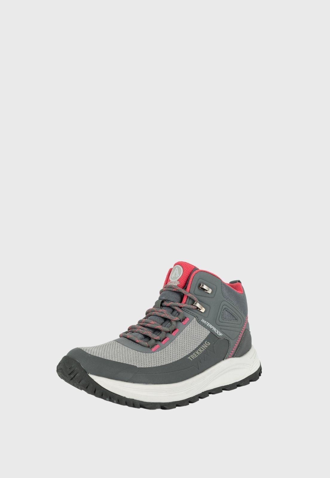 Botin Outdoor Waterproof Rosal Gris Alquimia-0