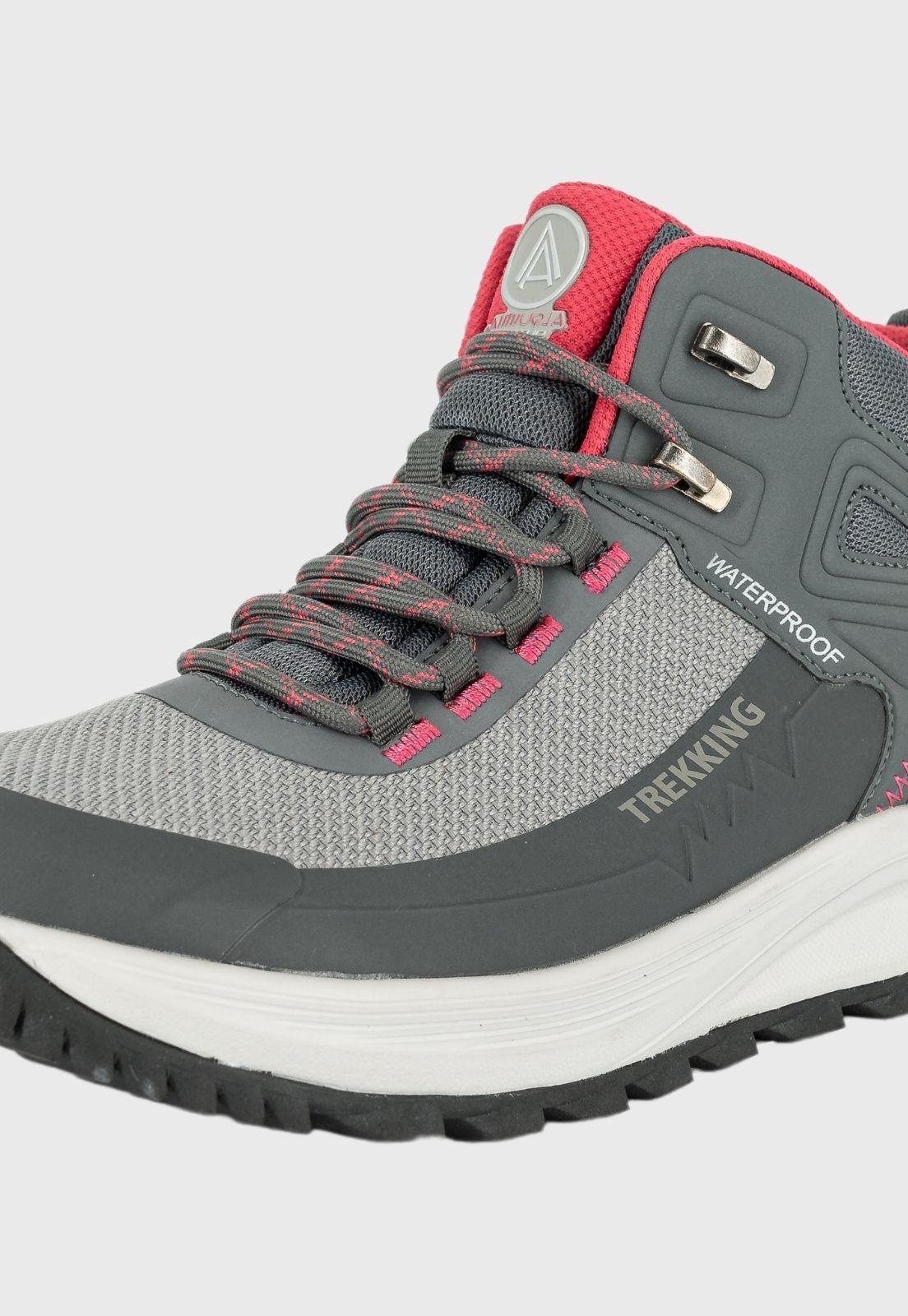 Botin Outdoor Waterproof Rosal Gris Alquimia-3