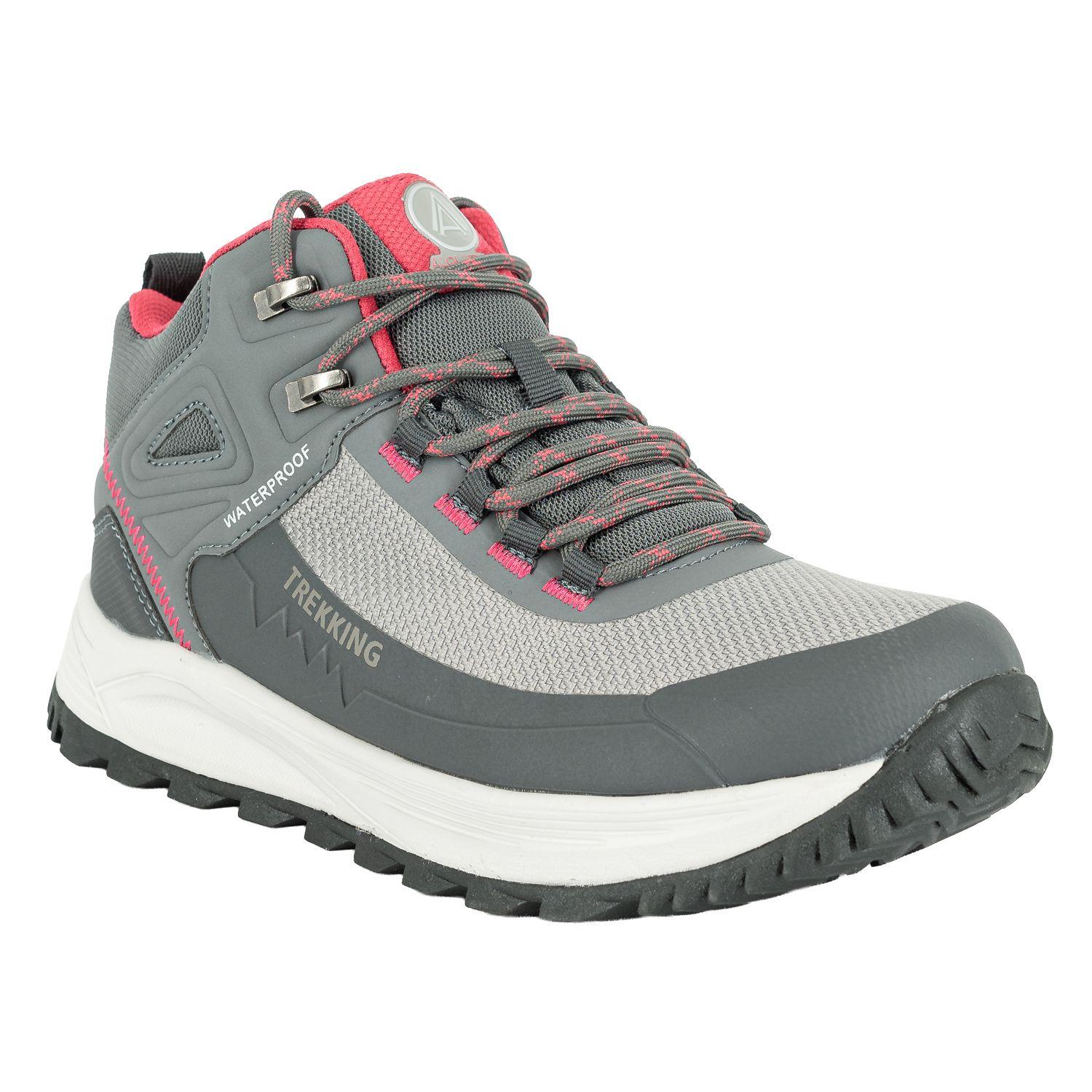 Botin Outdoor Waterproof Rosal Gris Alquimia-1