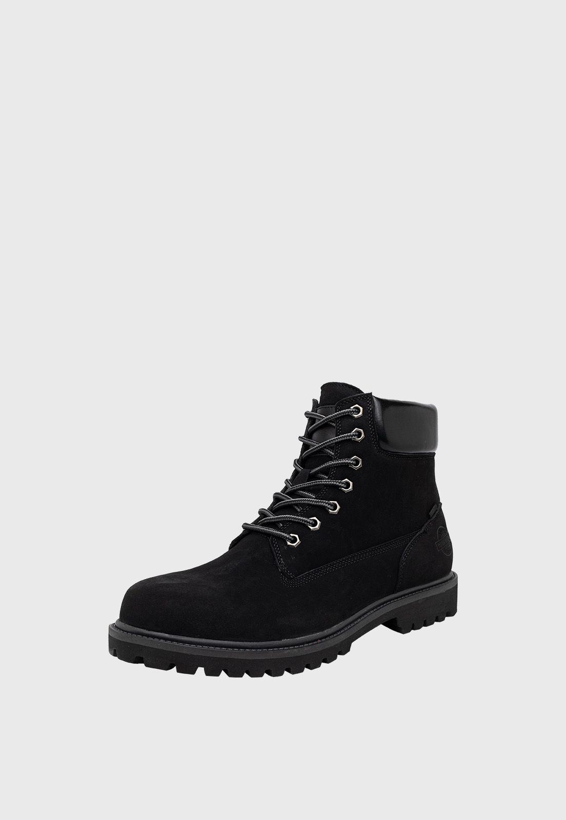 Botin de Cuero Augusto Negro London Adixt-0