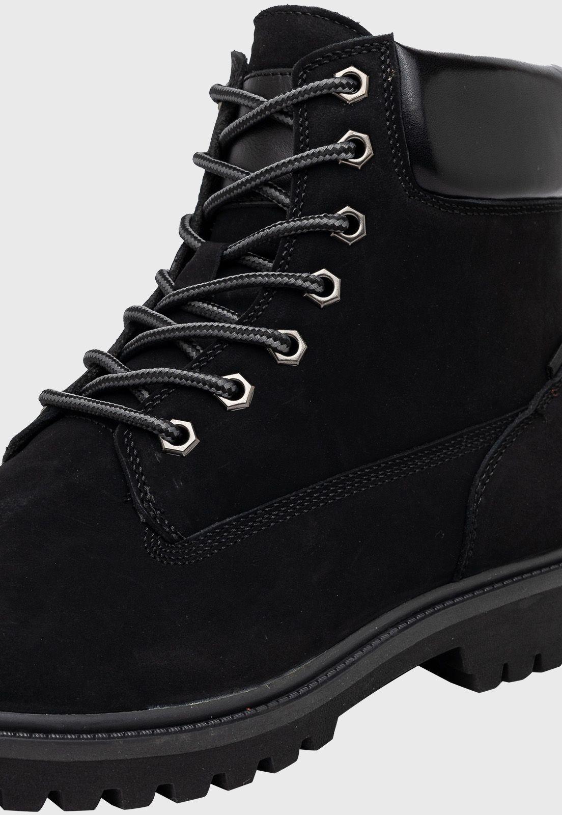 Botin de Cuero Augusto Negro London Adixt-3