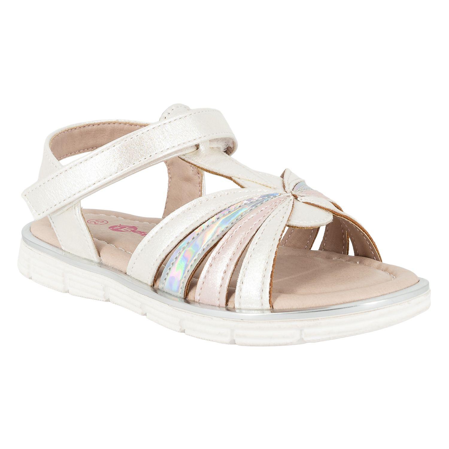 Sandalia con Velcro Jaqui Blanco Bamboo-1