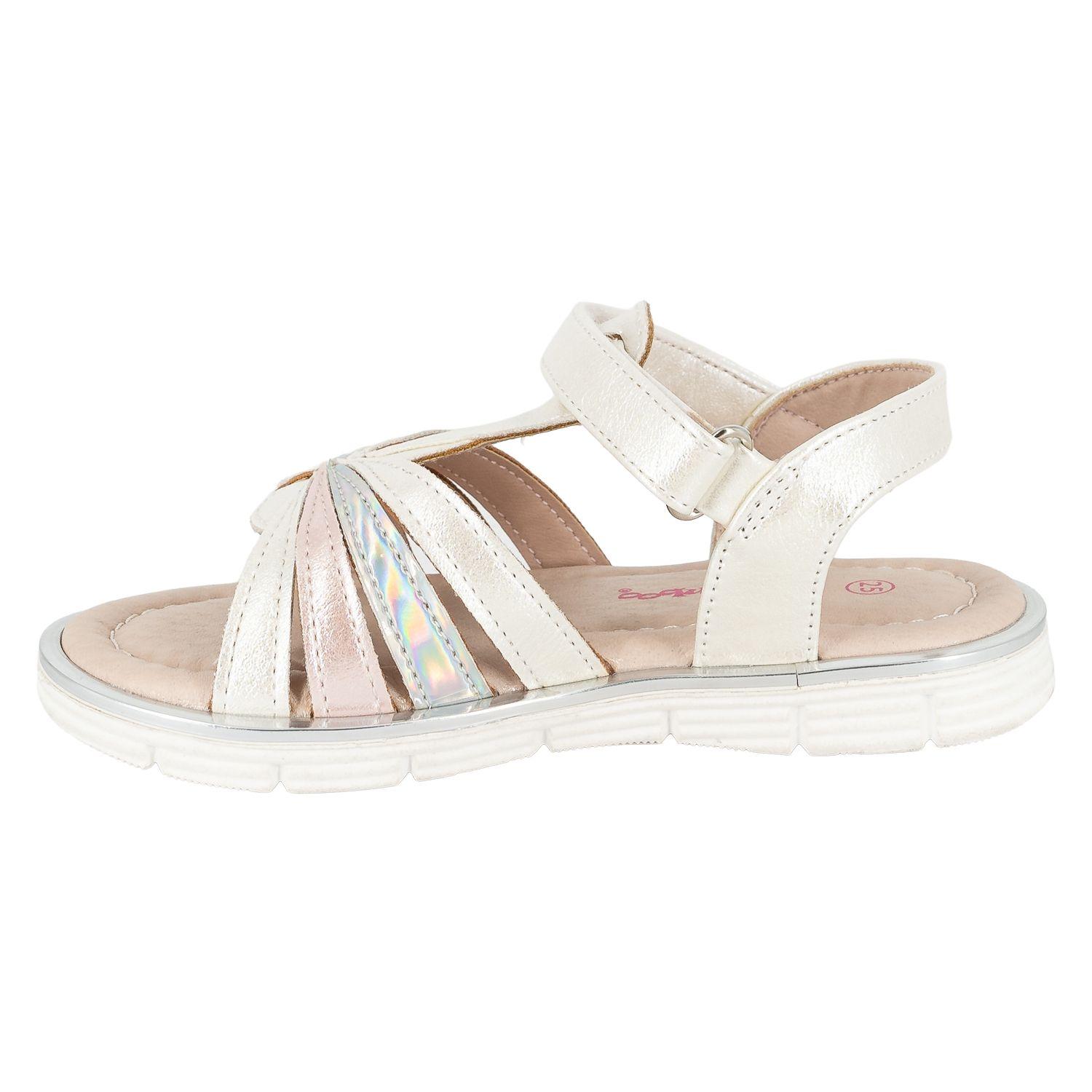 Sandalia con Velcro Jaqui Blanco Bamboo-2