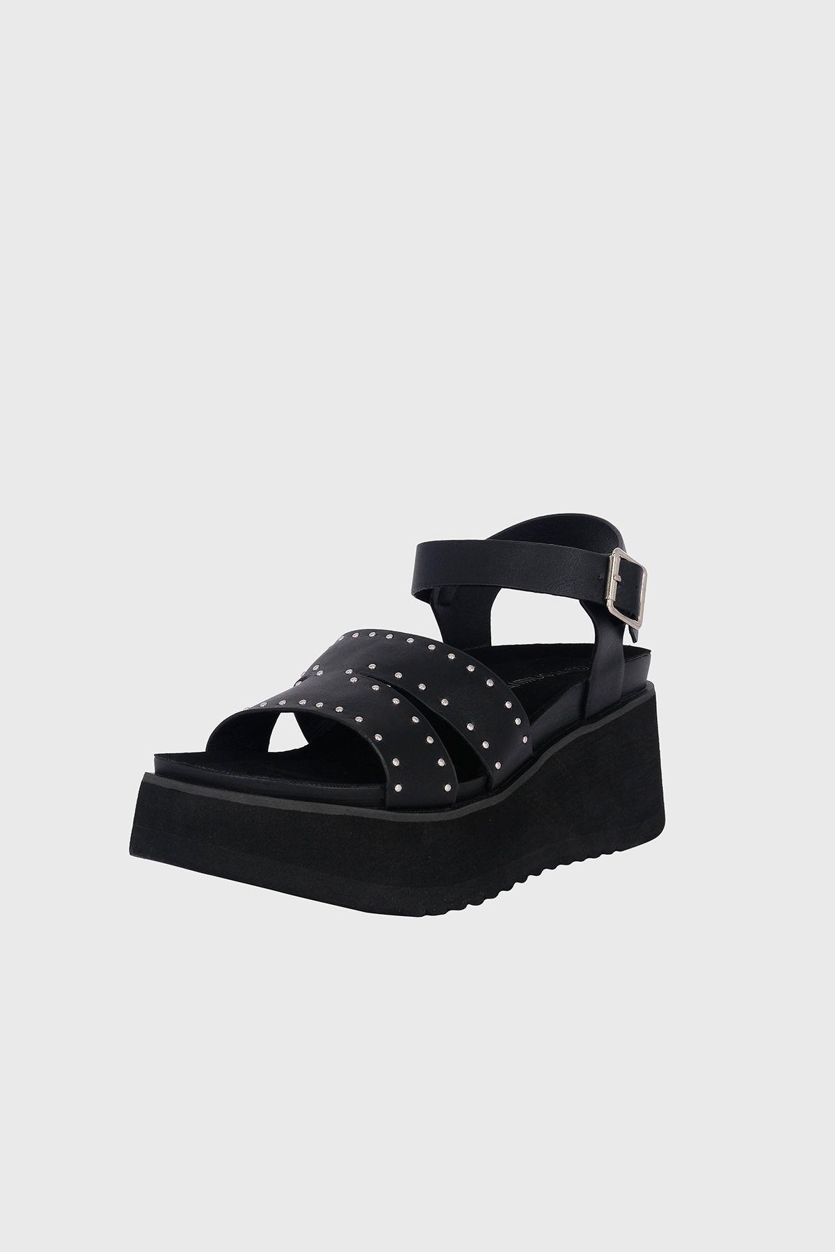 Sandalia Plataforma Gorgeous Negro Alquimia-0