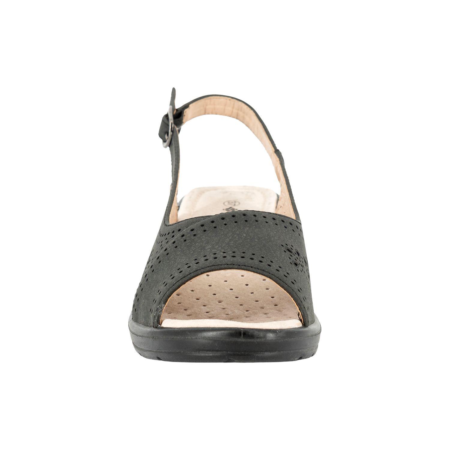 Sandalia Confort Ajustable Emi Negro Passer-3