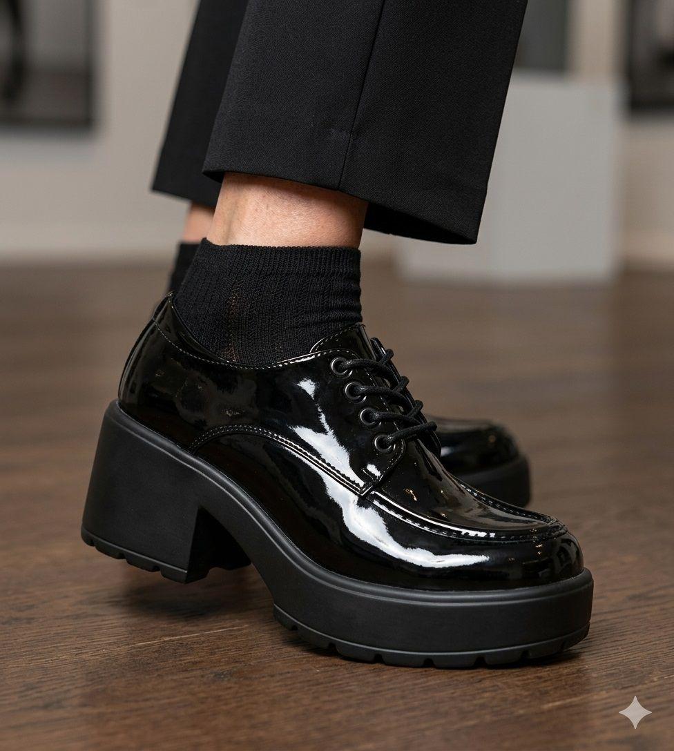Mocasin Loan Negro Charol Alquimia-4