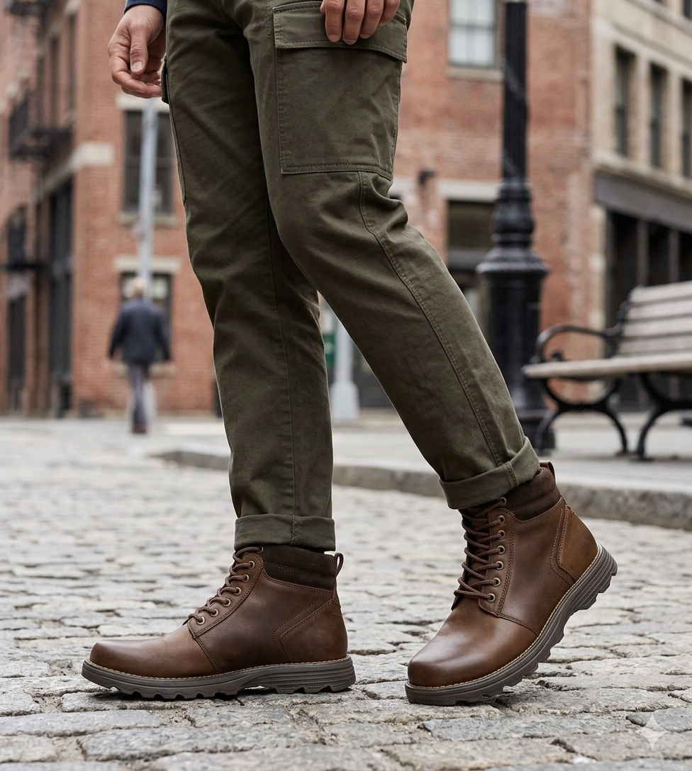 Botin de Cuero Fornjot Café London Adixt-5