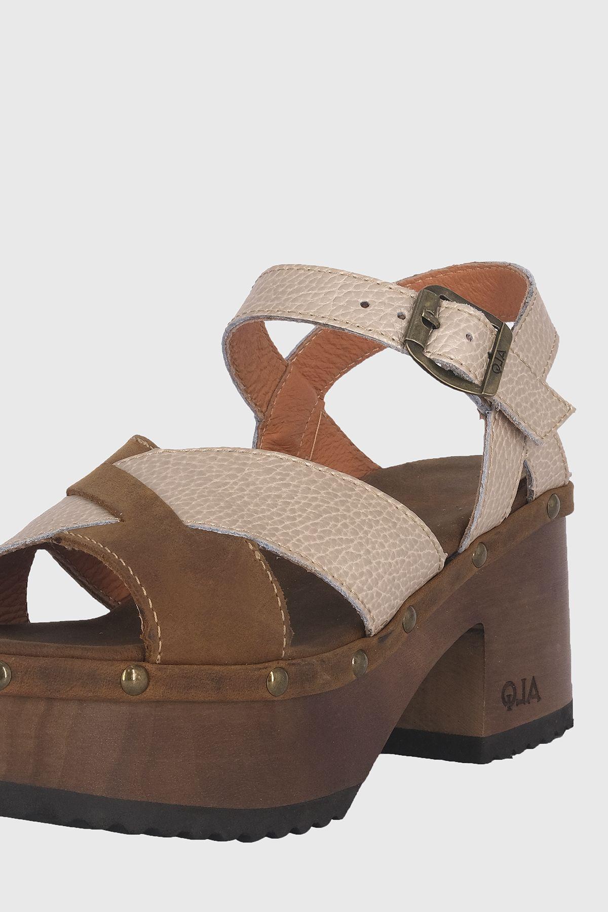 Sandalia Plataforma Madera Ebano Dorado Alquimia-3