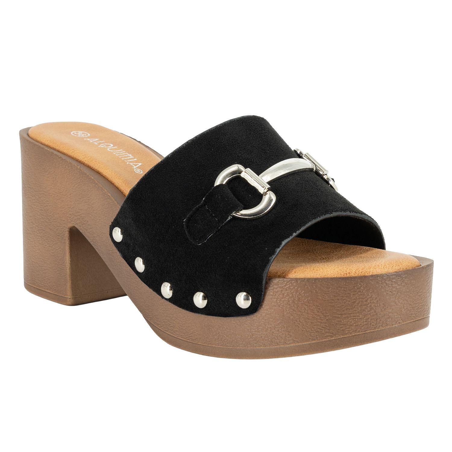 Sandalia Plataforma Rock Negro Alquimia-1