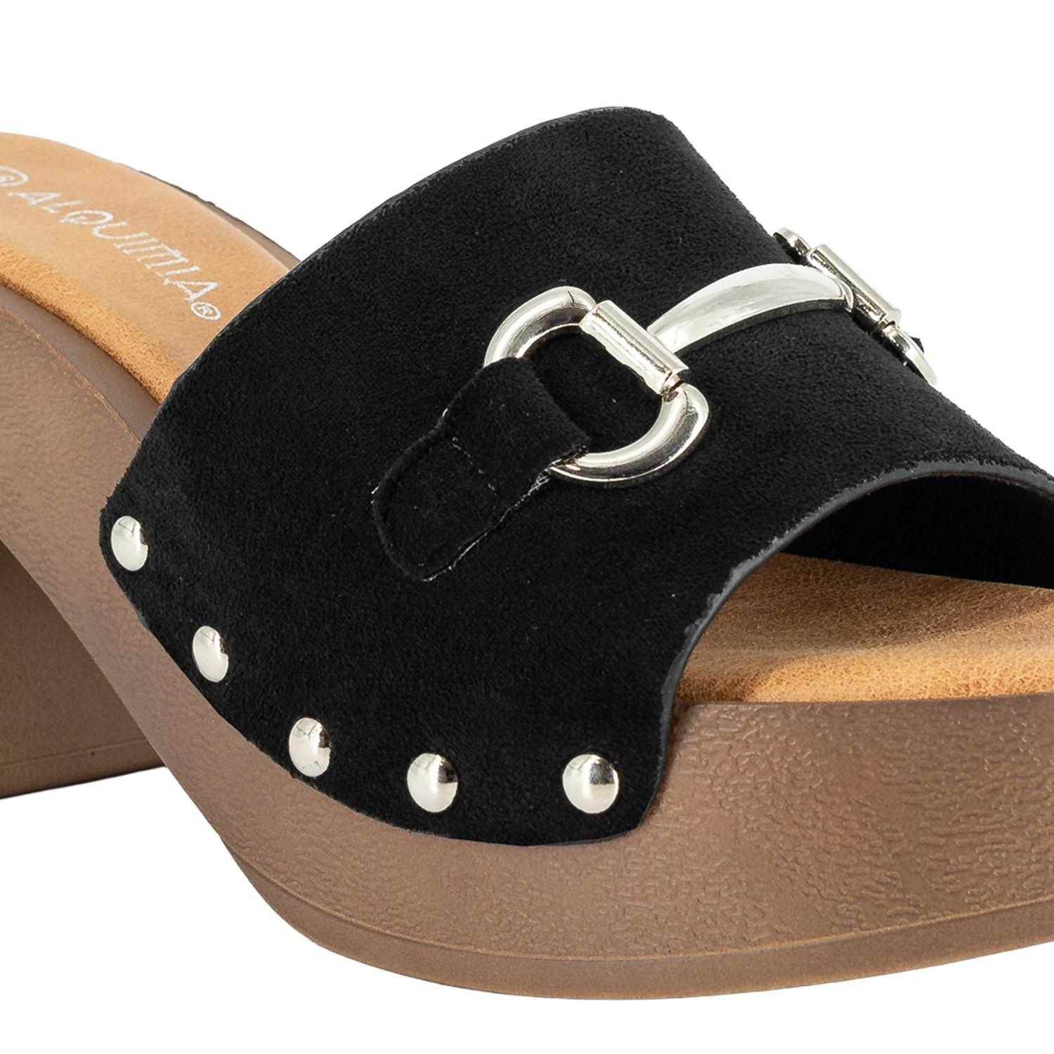 Sandalia Plataforma Rock Negro Alquimia-3