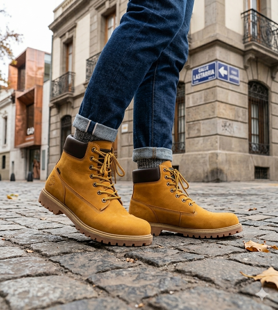 Botin de Cuero Augusto Caramelo London Adixt-4