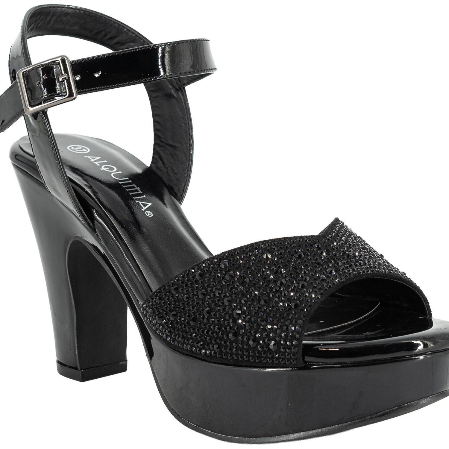 Sandalia Plataforma Taco Ancho Yenin Negro Alquimia-4
