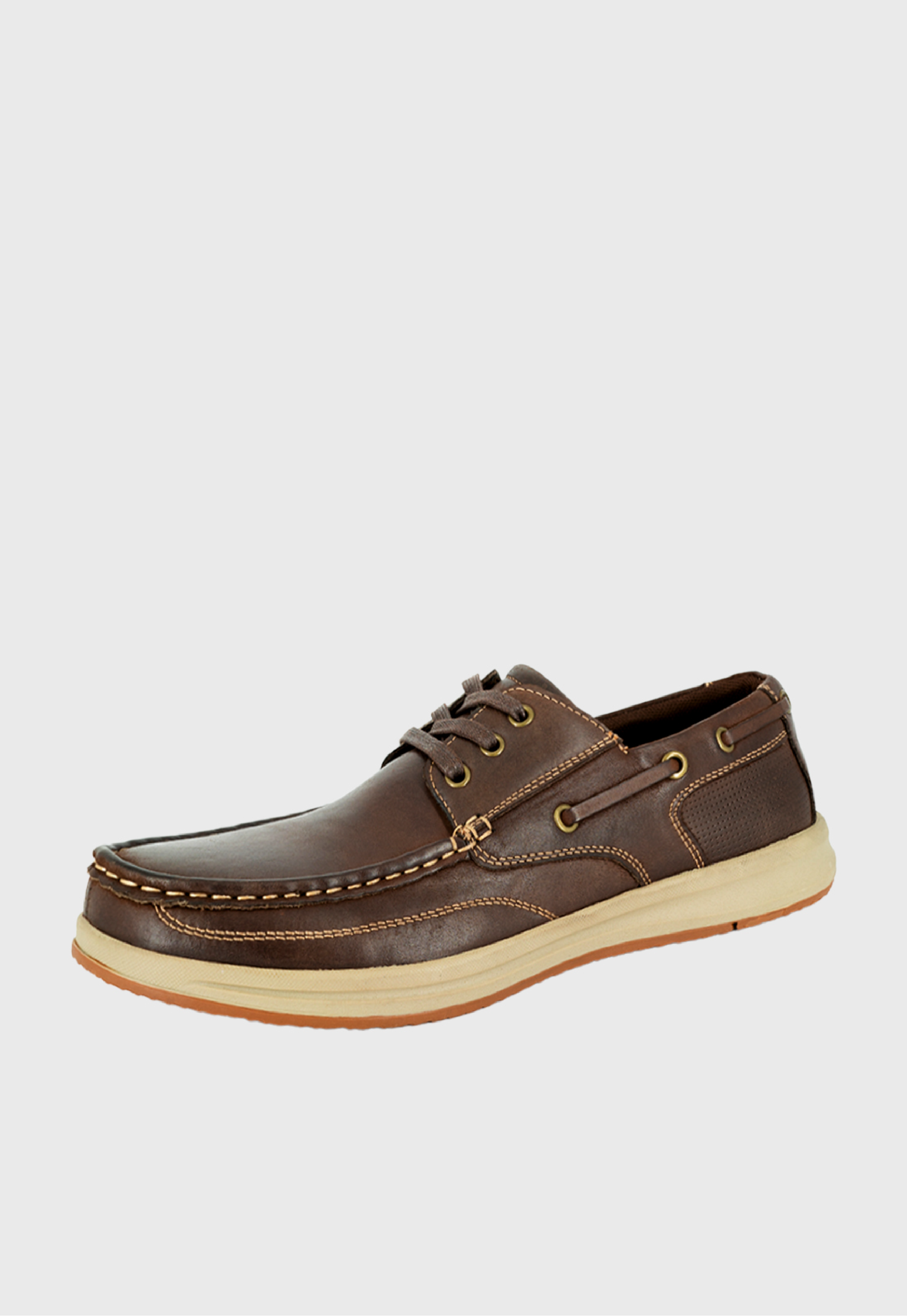 Mocasin de Cuero Poas Café London Adixt-0