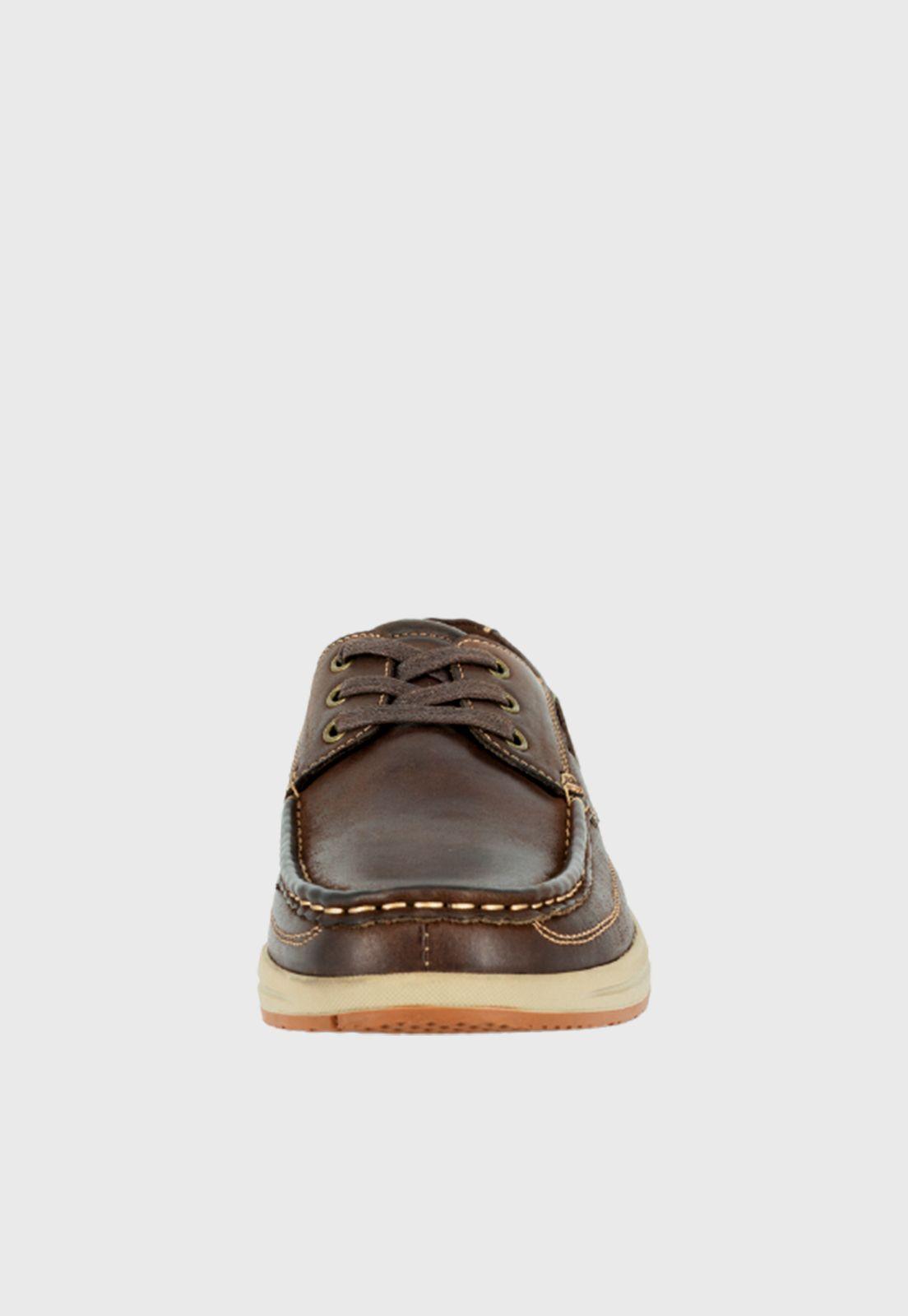 Mocasin de Cuero Poas Café London Adixt-2