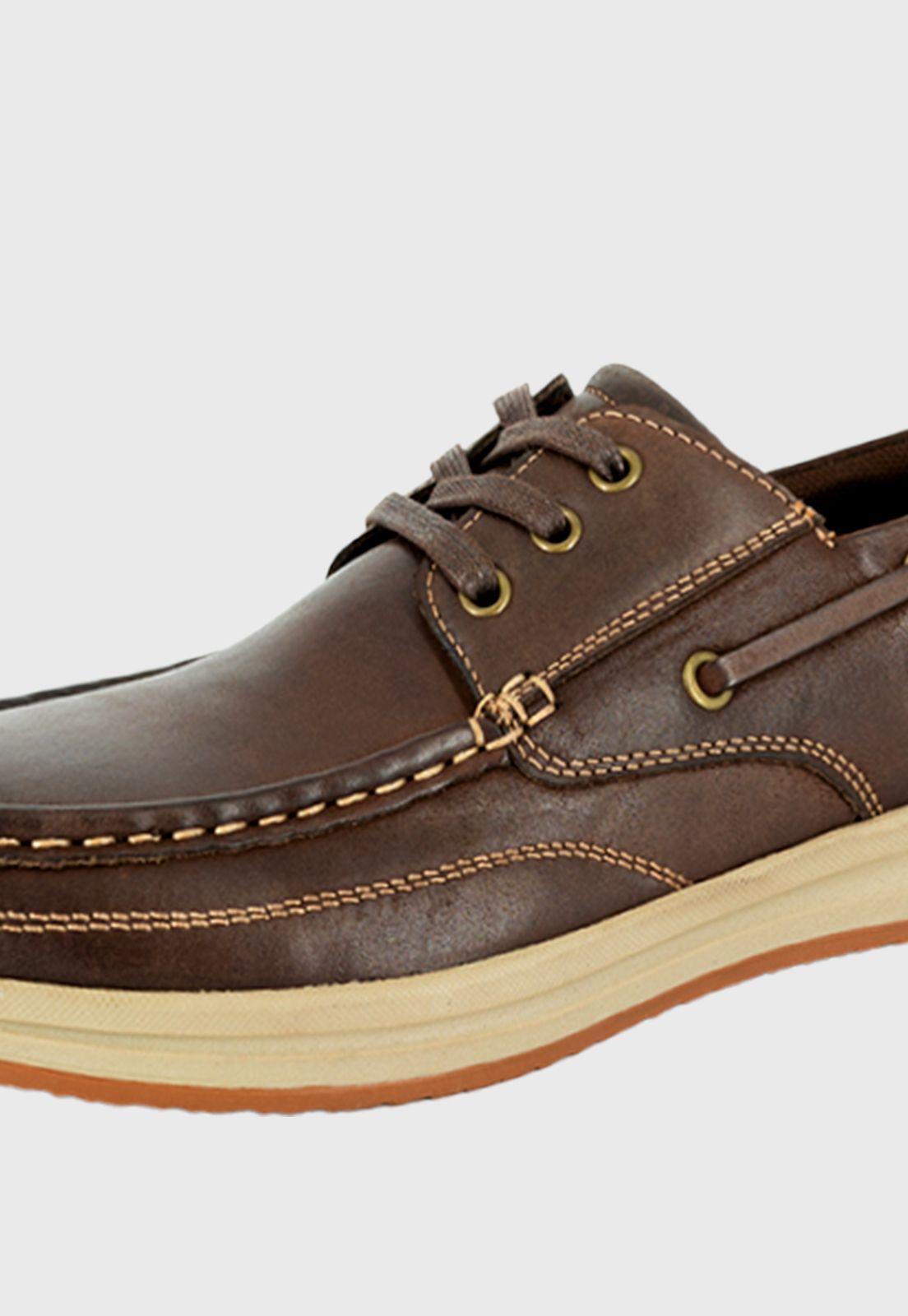 Mocasin de Cuero Poas Café London Adixt-3