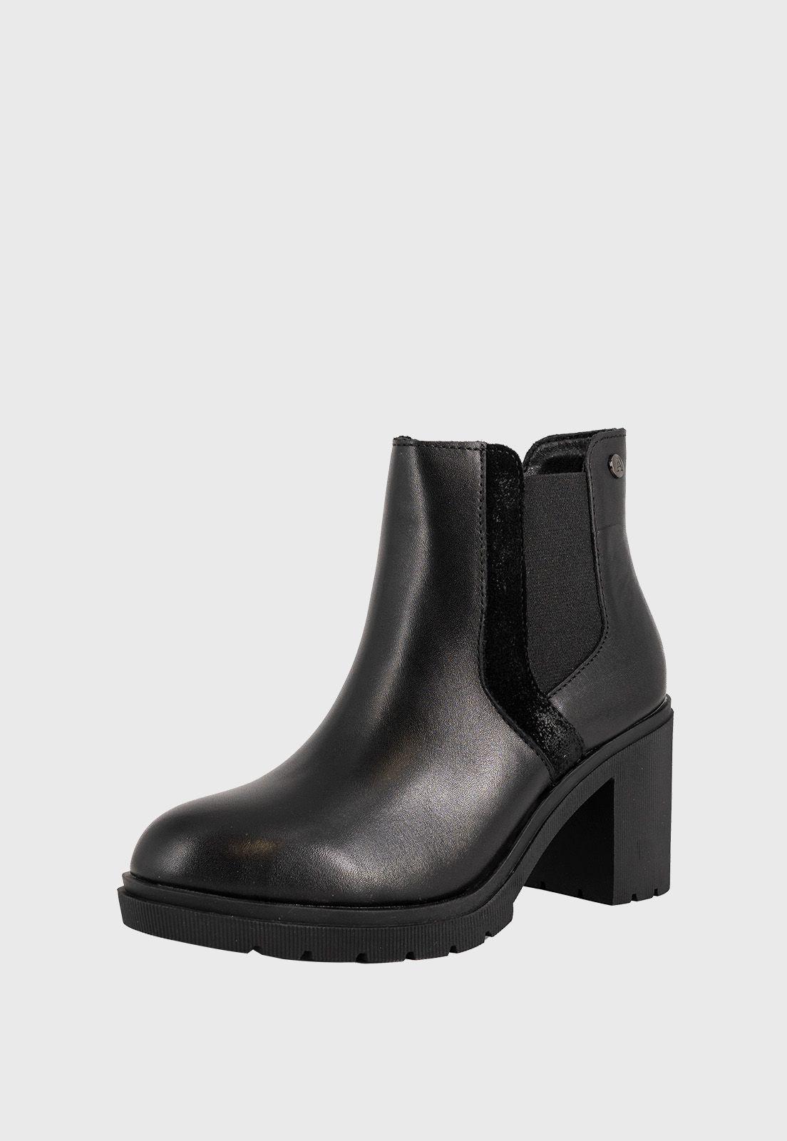 Botin de Cuero Zanra Negro Alquimia-0