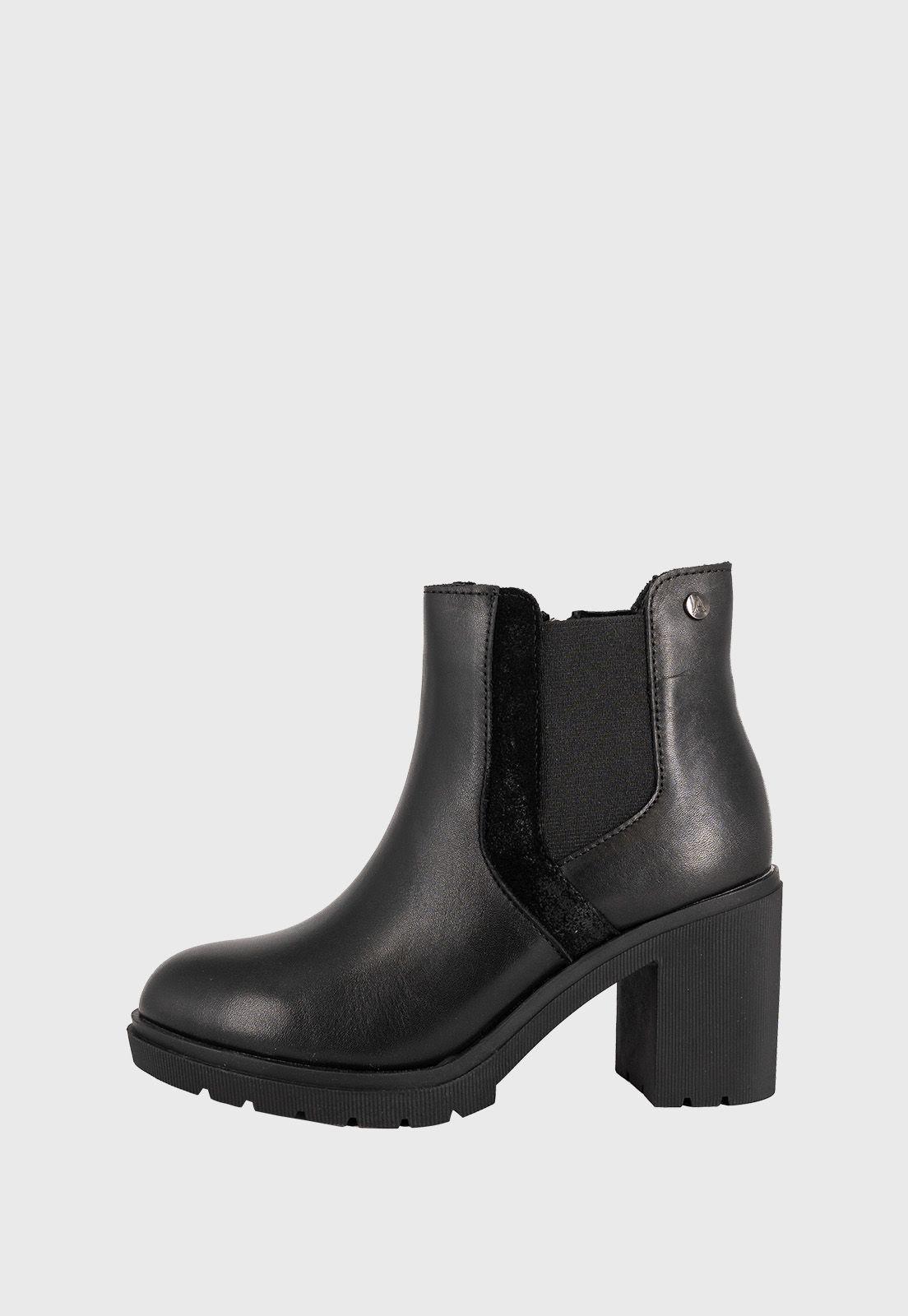 Botin de Cuero Zanra Negro Alquimia-1