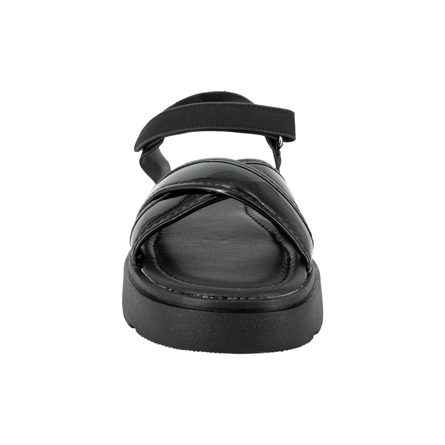 Sandalia con Velcro Serena Negro Bamboo-3