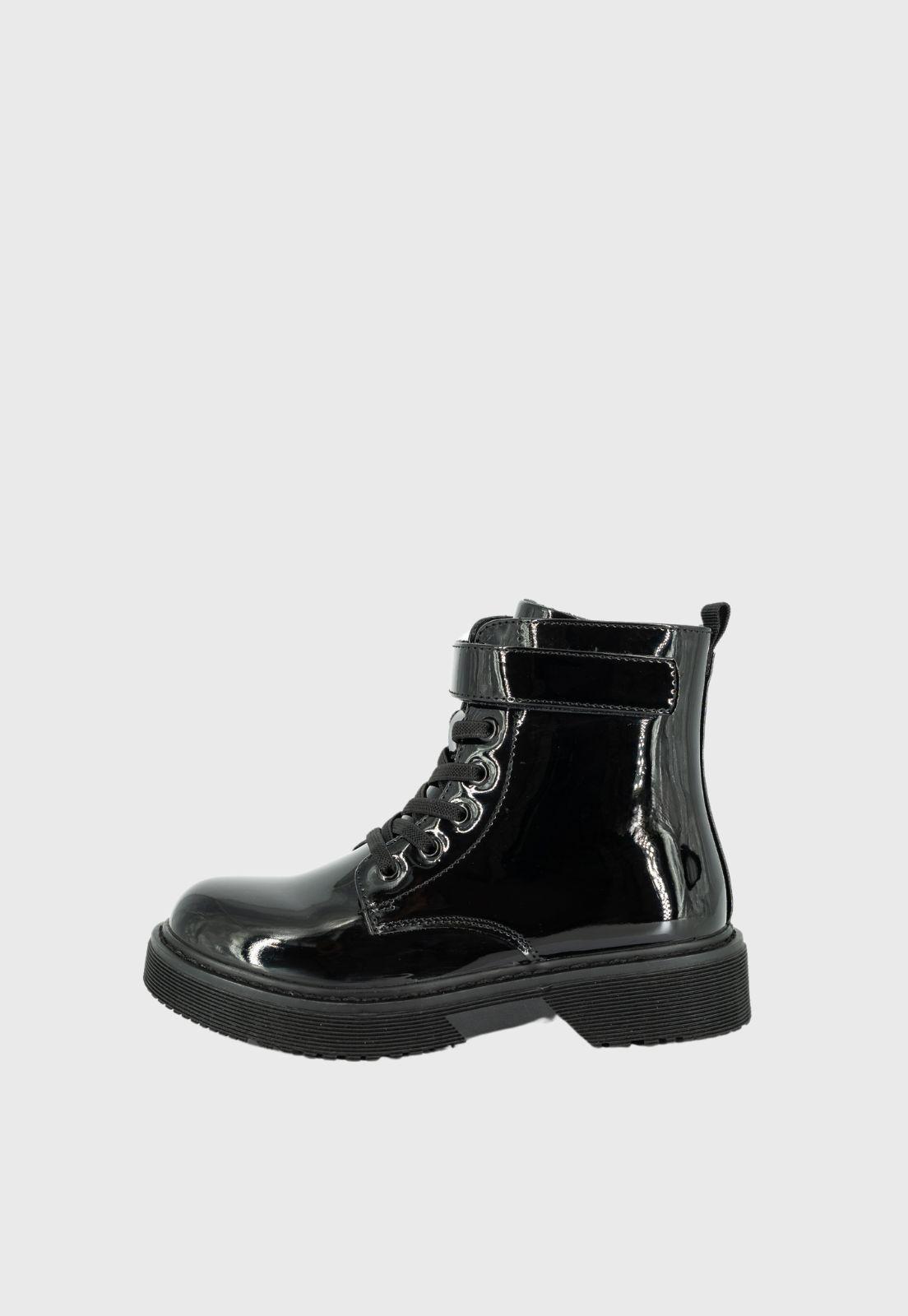 Botin Danica Negro Charol Bamboo-1