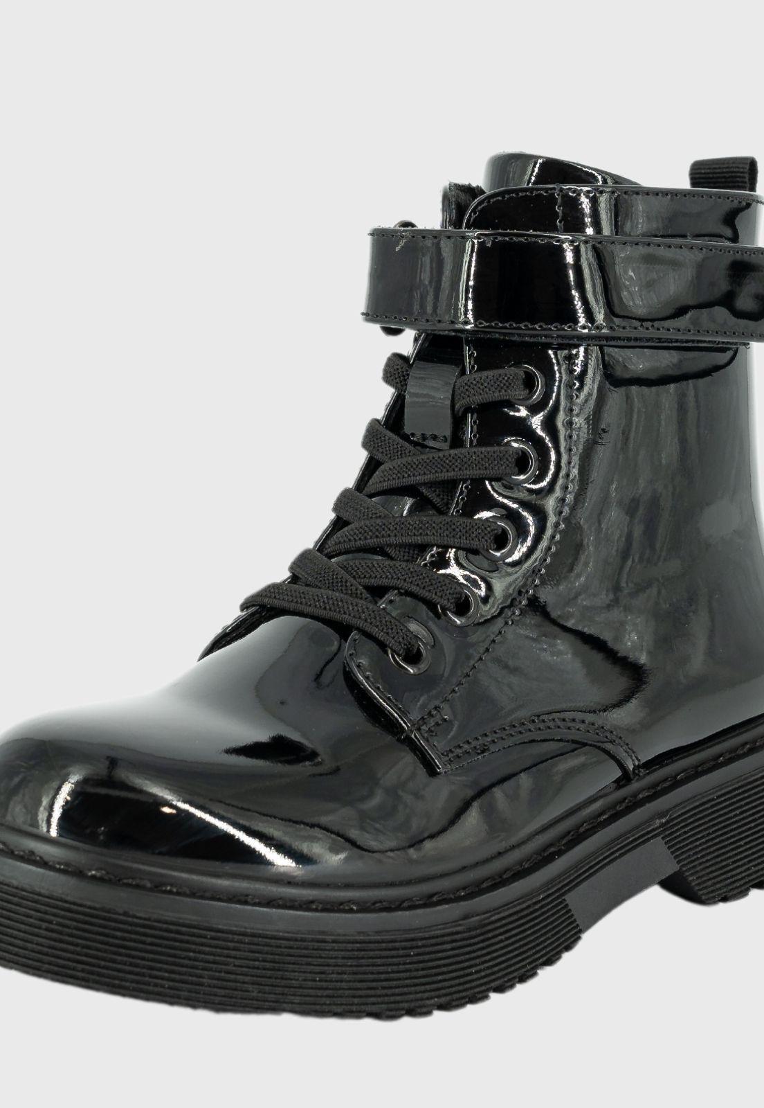 Botin Danica Negro Charol Bamboo-3