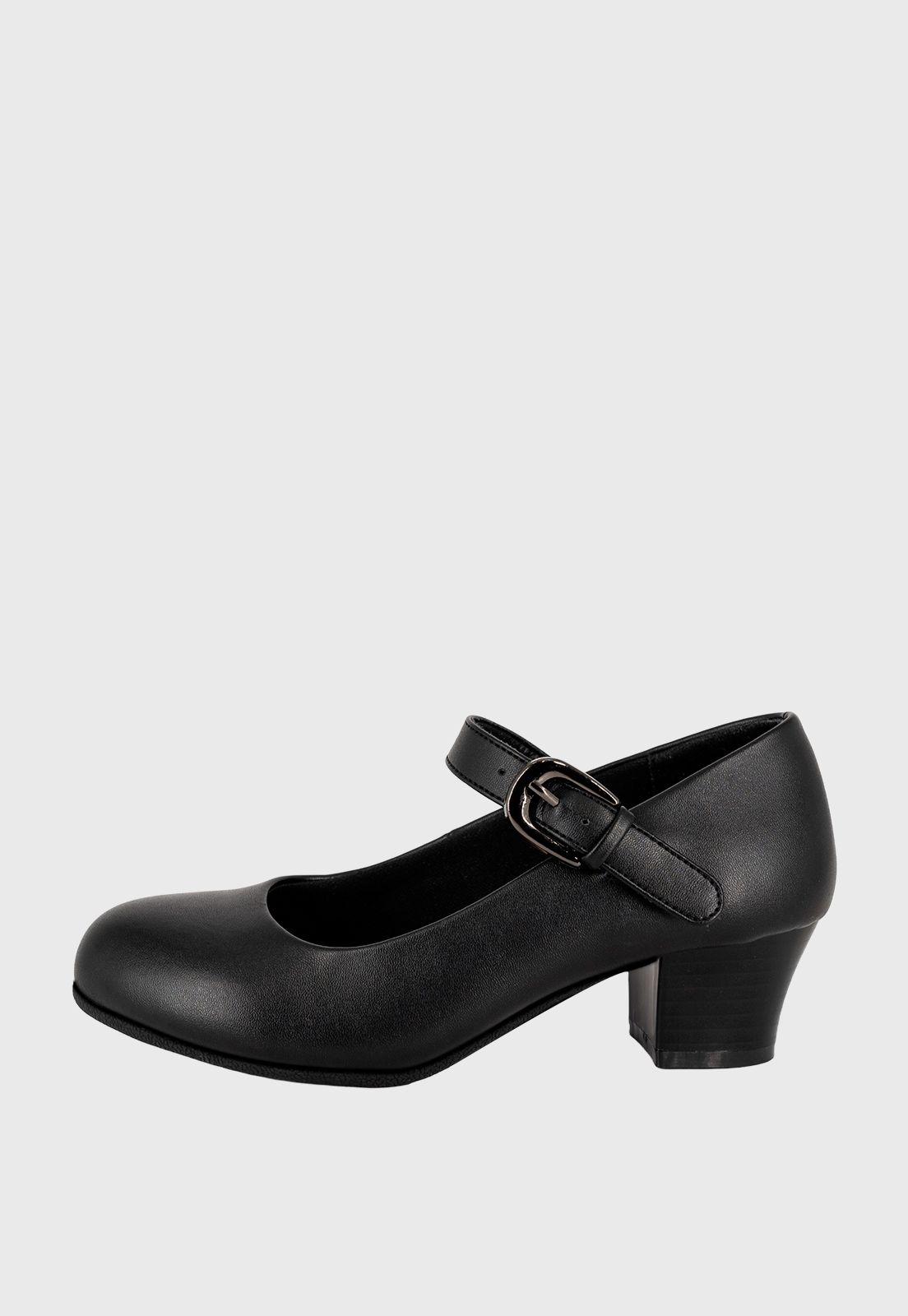 Zapato Infantil Cueca Sara Negro Alquimia-1