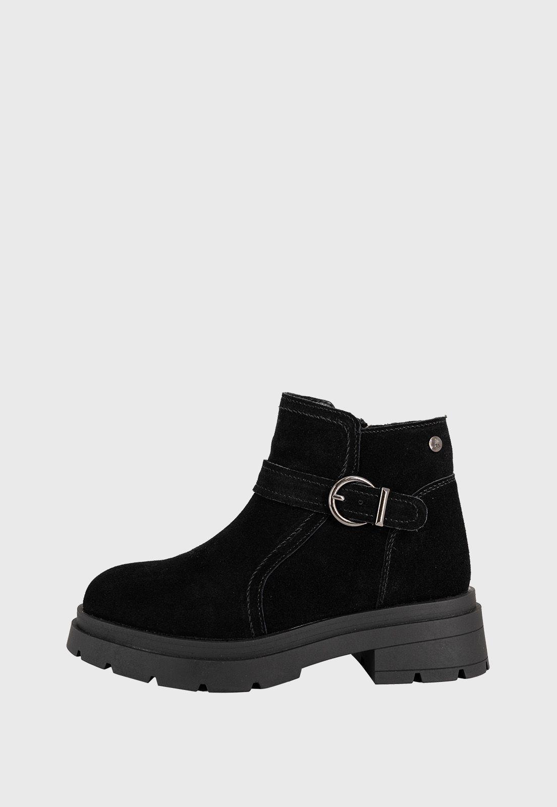Botin de Cuero Rosie Full Negro Alquimia-1