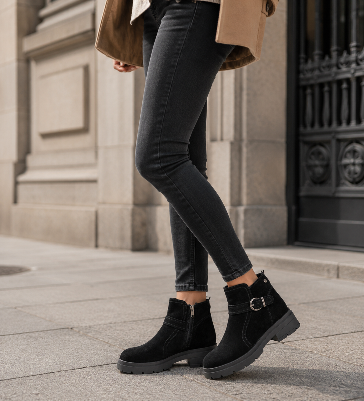 Botin de Cuero Rosie Full Negro Alquimia-5