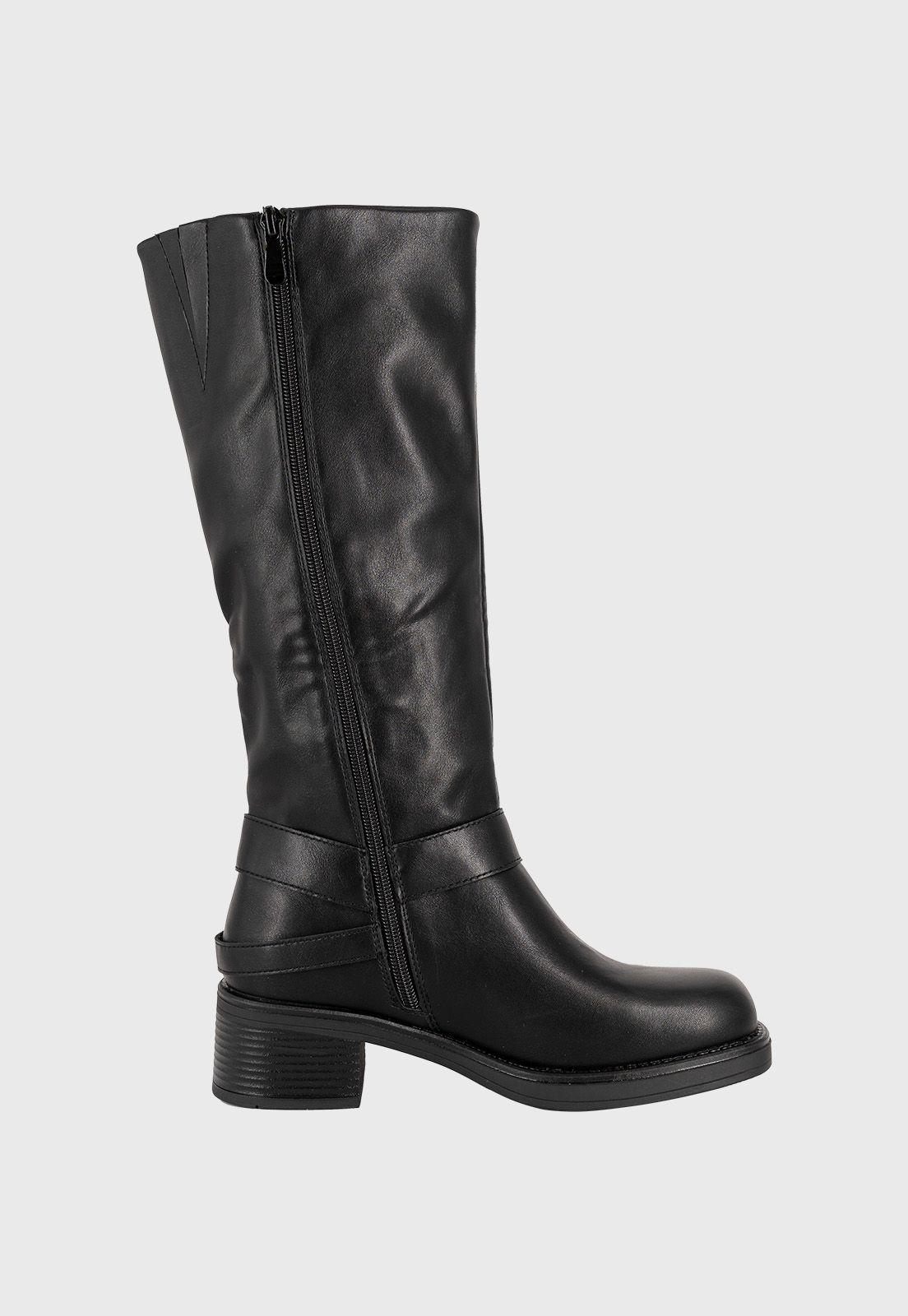 Bota Biker Larga Jessa Negro Alquimia-3