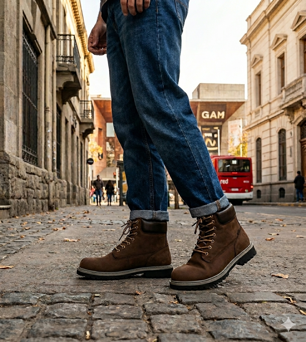 Botin de Cuero Augusto Cafe London Adixt-4