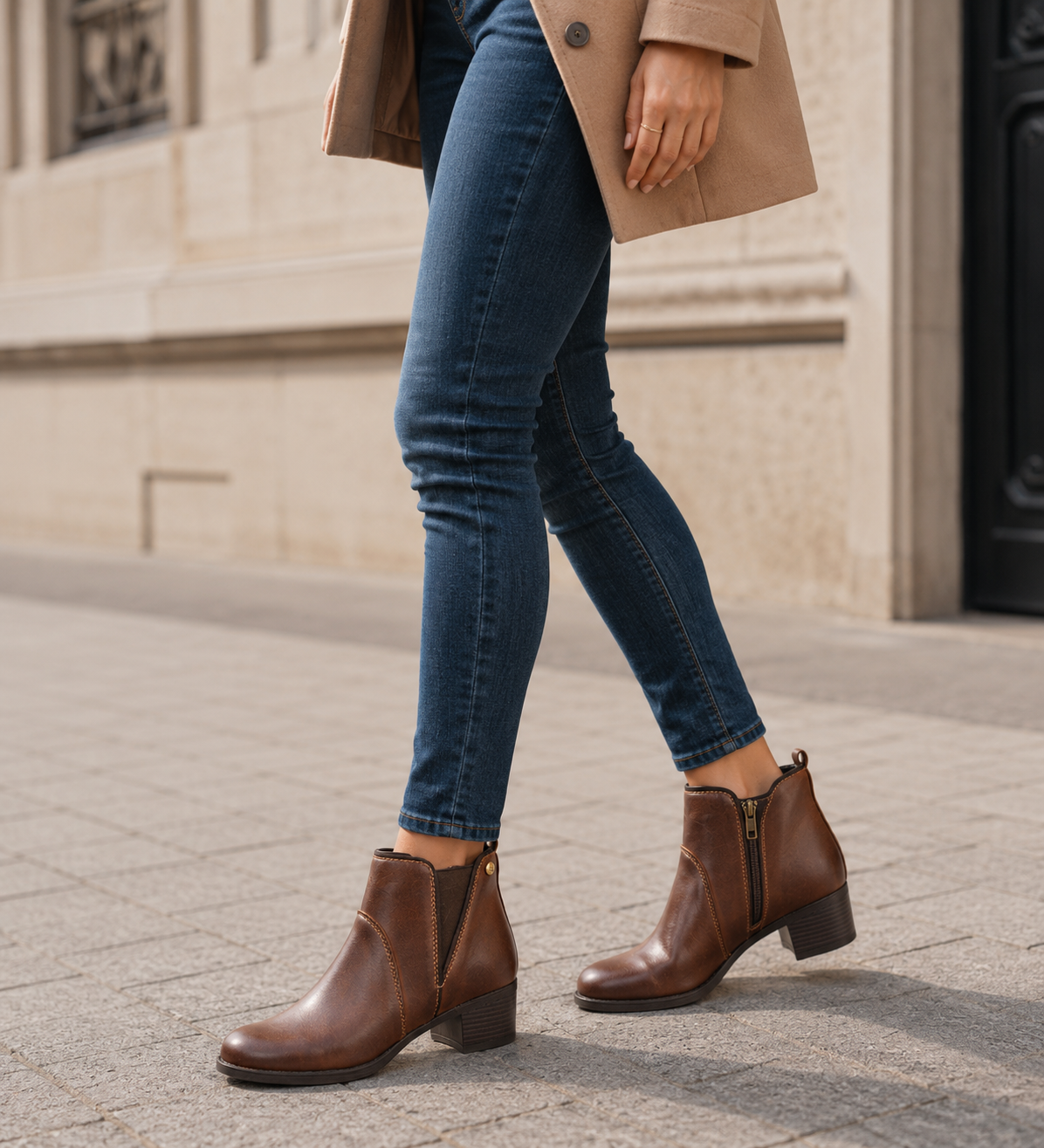 Botin de Cuero Lady Café Alquimia-5