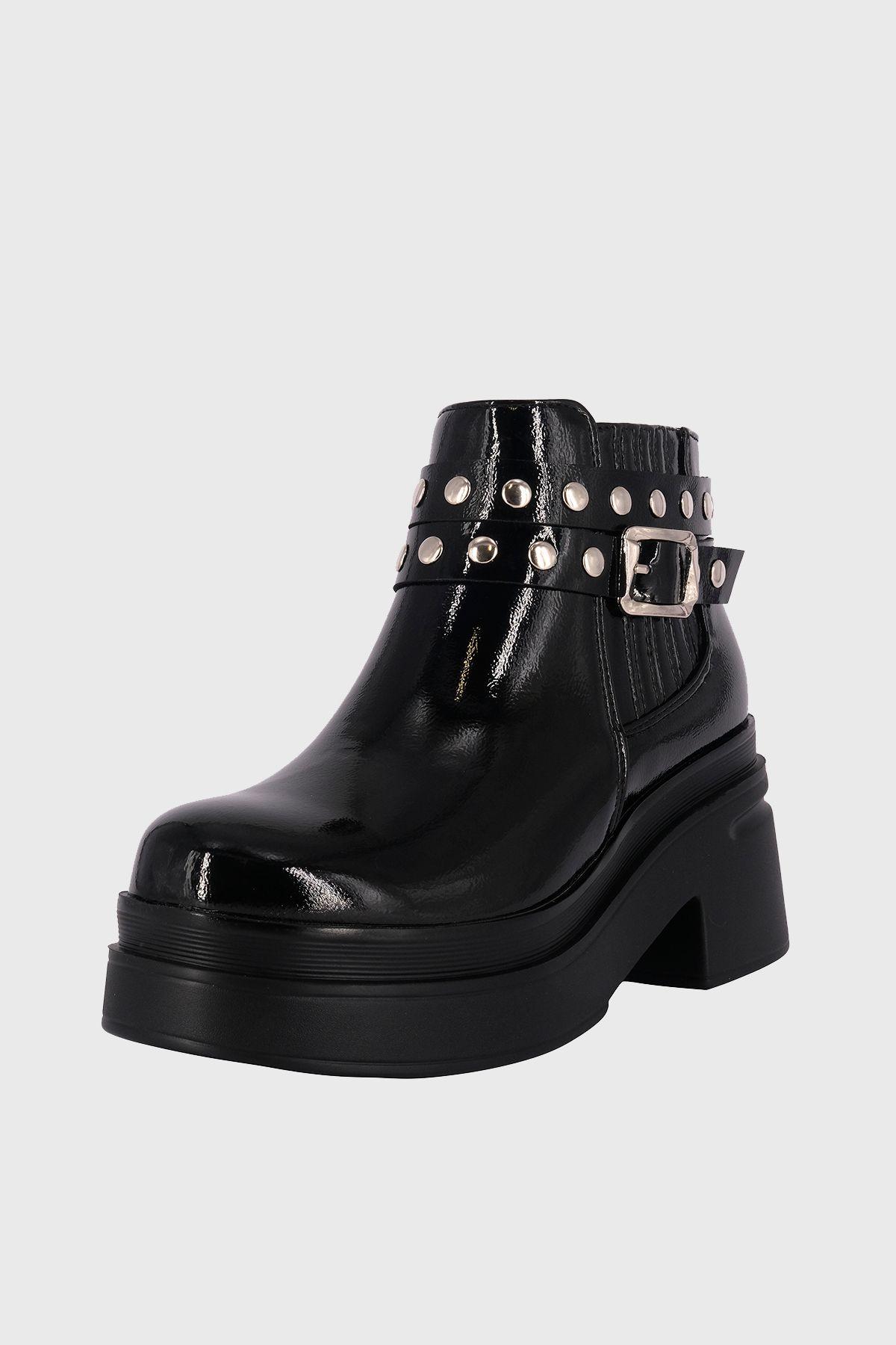 Botin Charme Negro Charol Alquimia-0