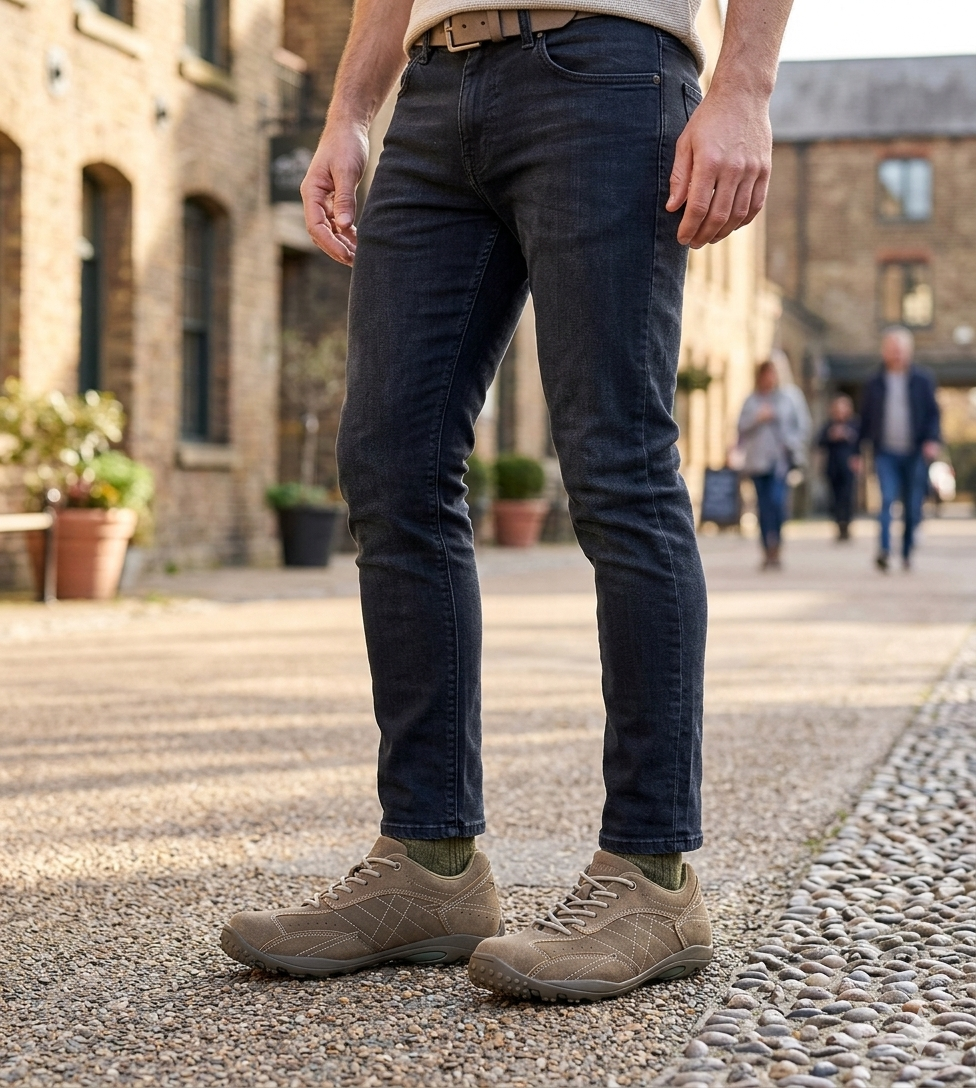 Zapato de Cuero Olivo Tostado London Adixt-4
