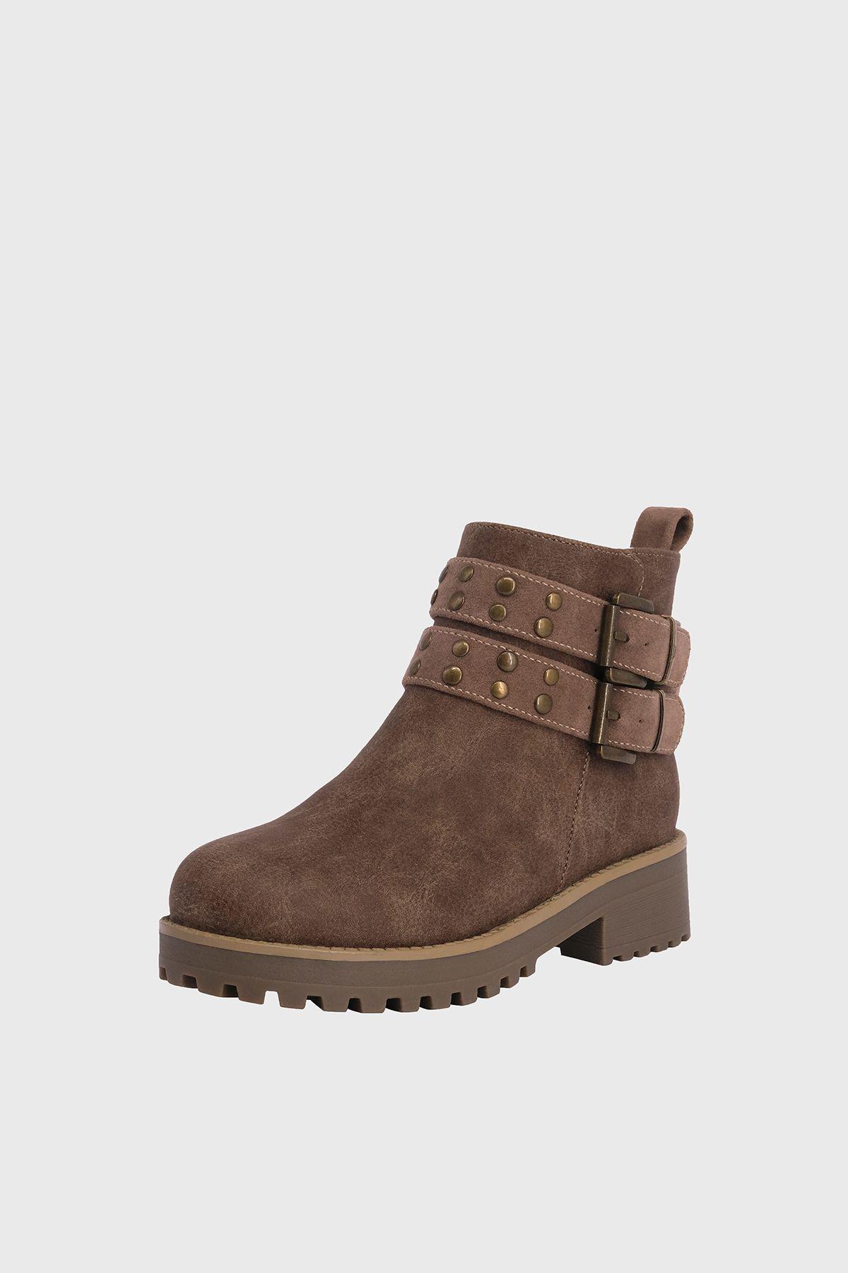 Botin Mathilde Tostado Bamboo-0
