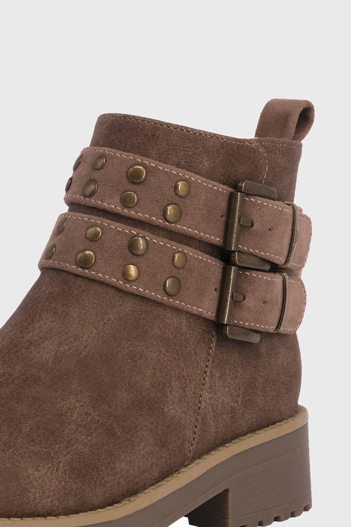 Botin Mathilde Tostado Bamboo-3