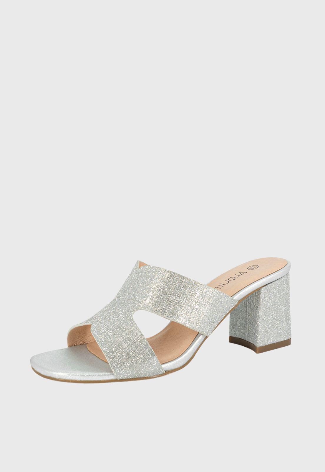 Sandalia de Vestir Faure Plateado Alquimia-0