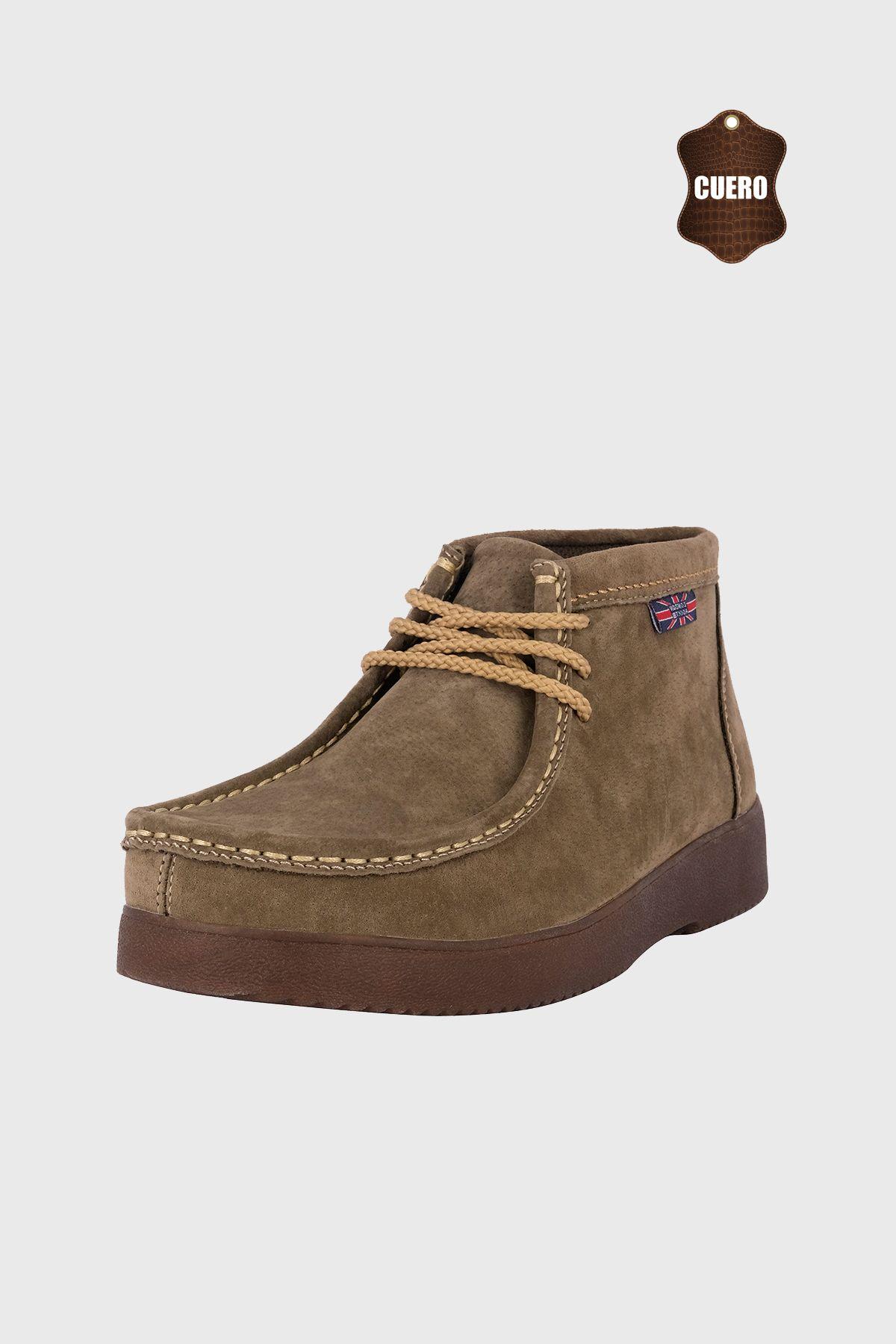 Botin de Cuero Campos Tostado London Adixt-0