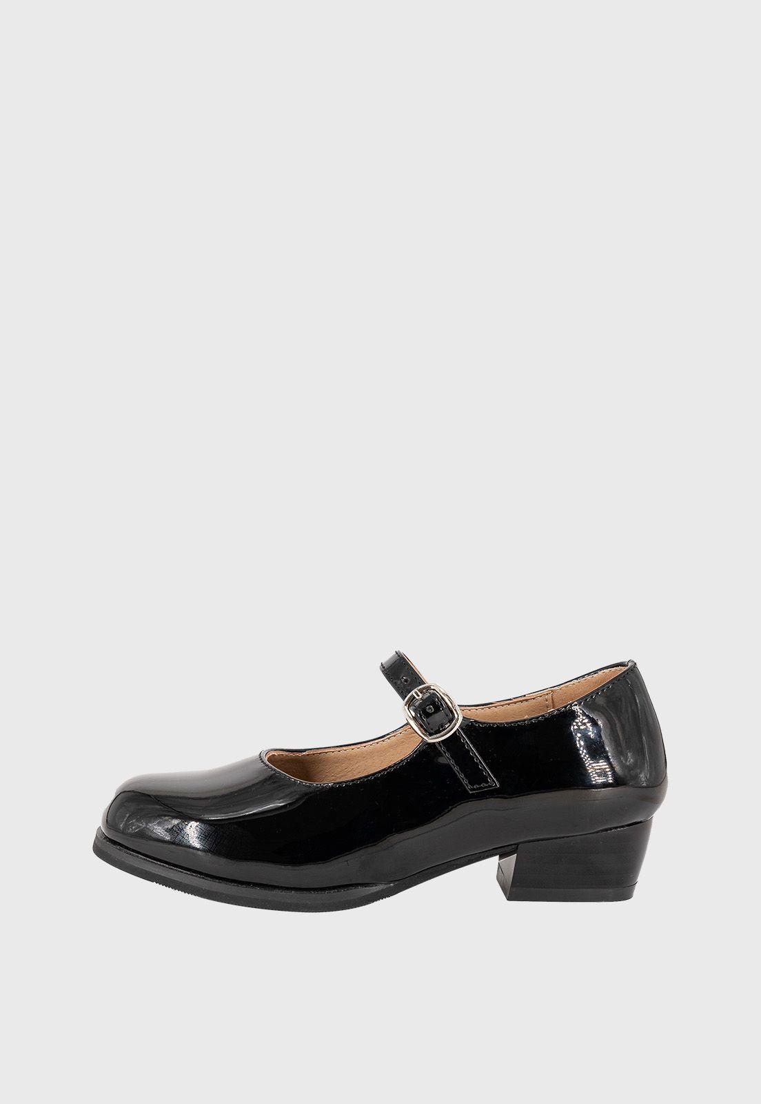 Zapato Infantil Cueca Negro Charol Alquimia-1