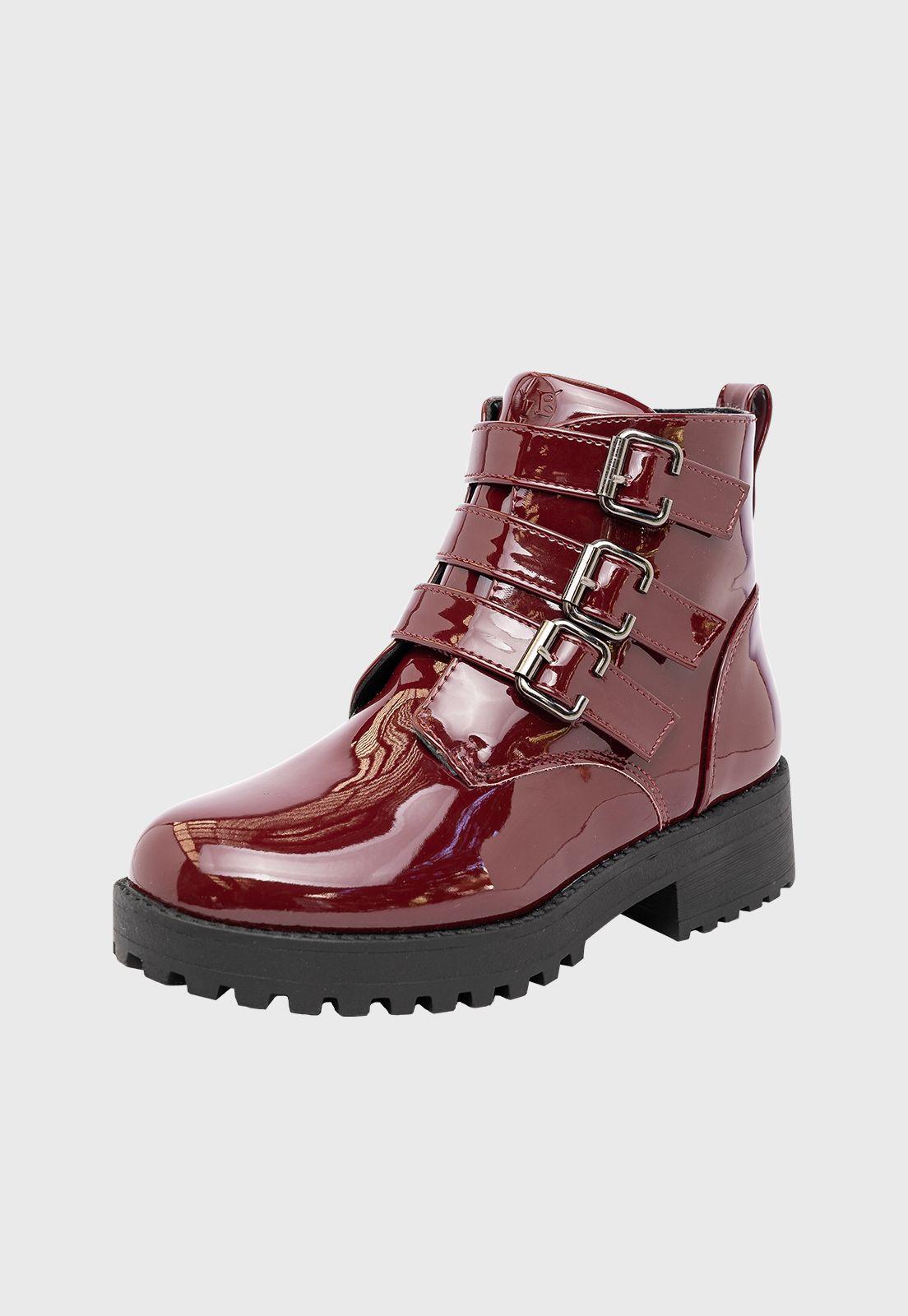 Botin Yeni Burdeo Charol Bamboo-0
