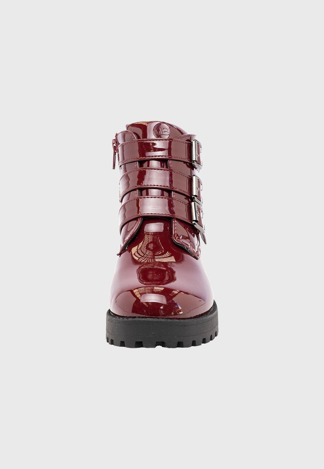 Botin Yeni Burdeo Charol Bamboo-2