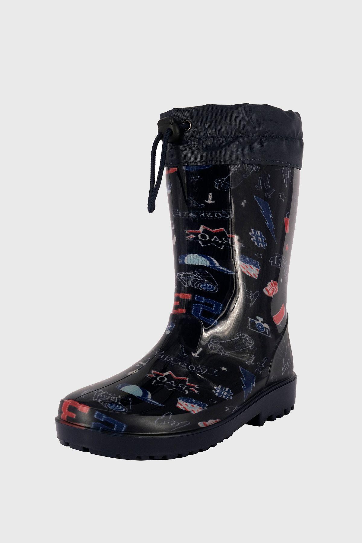 Bota de Agua con Polar Arana Azul Bamboo-0