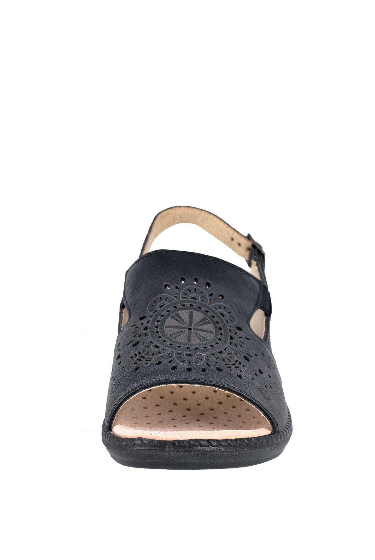 Sandalia Alhena de Descanso Casual Negra Passer-2