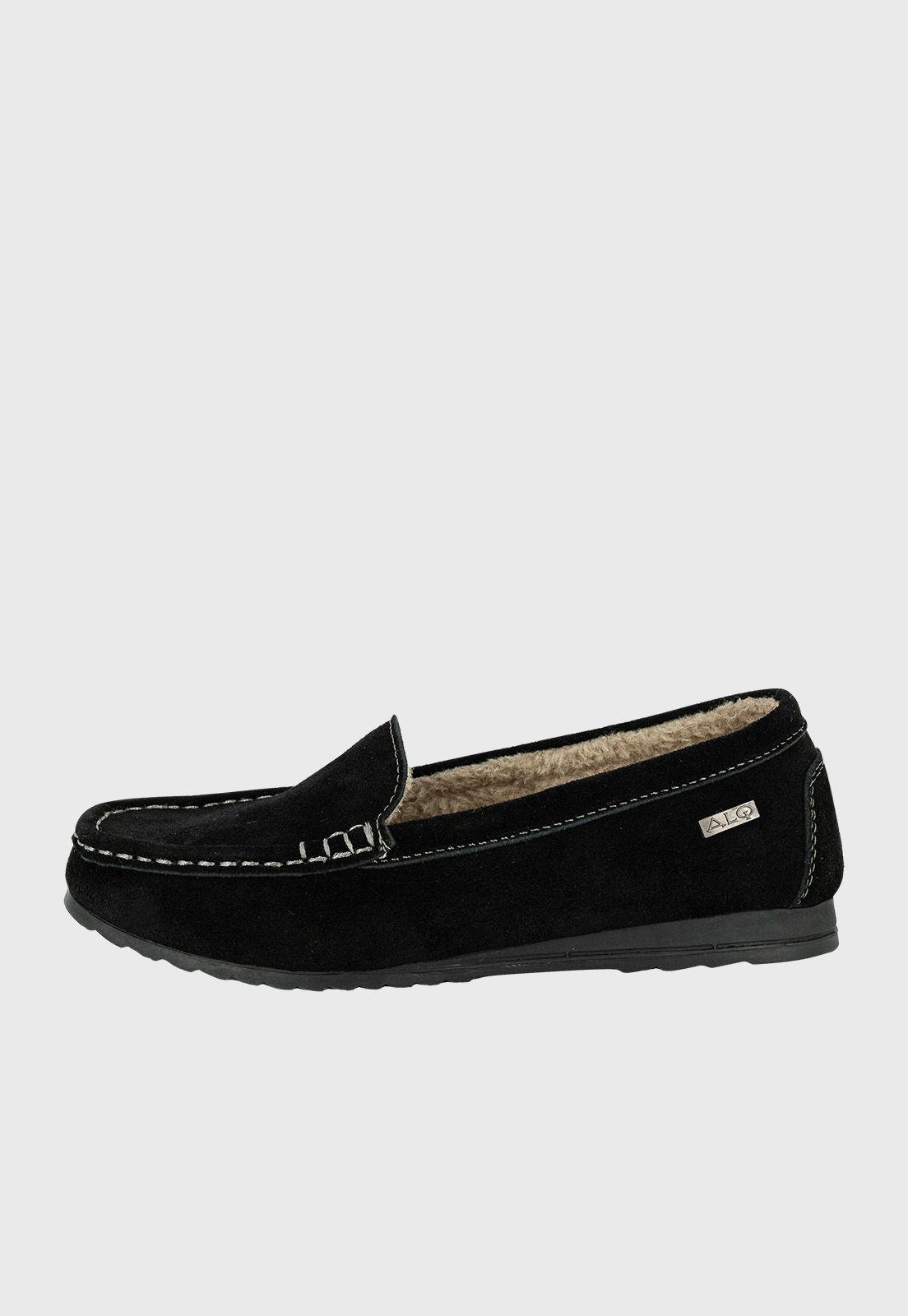 Mocasin de Cuero con Chiporro Amur Negro Alquimia-1