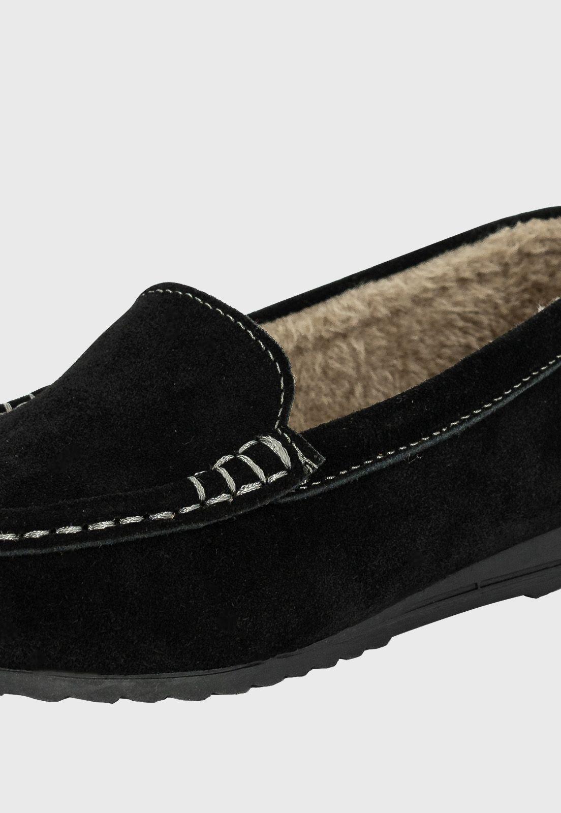 Mocasin de Cuero con Chiporro Amur Negro Alquimia-3