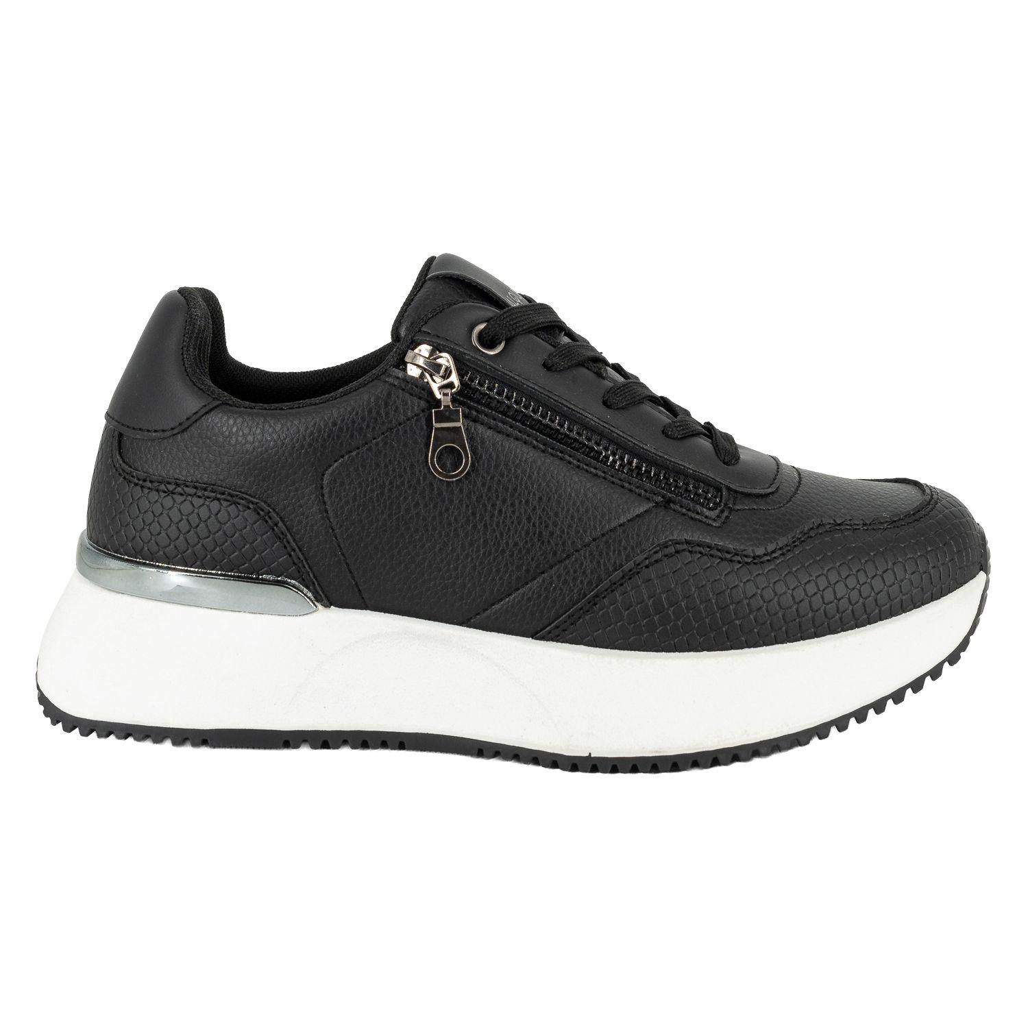 Zapatilla Urbana con Taco Chino Deportivo Kat Negro Alquimia-0
