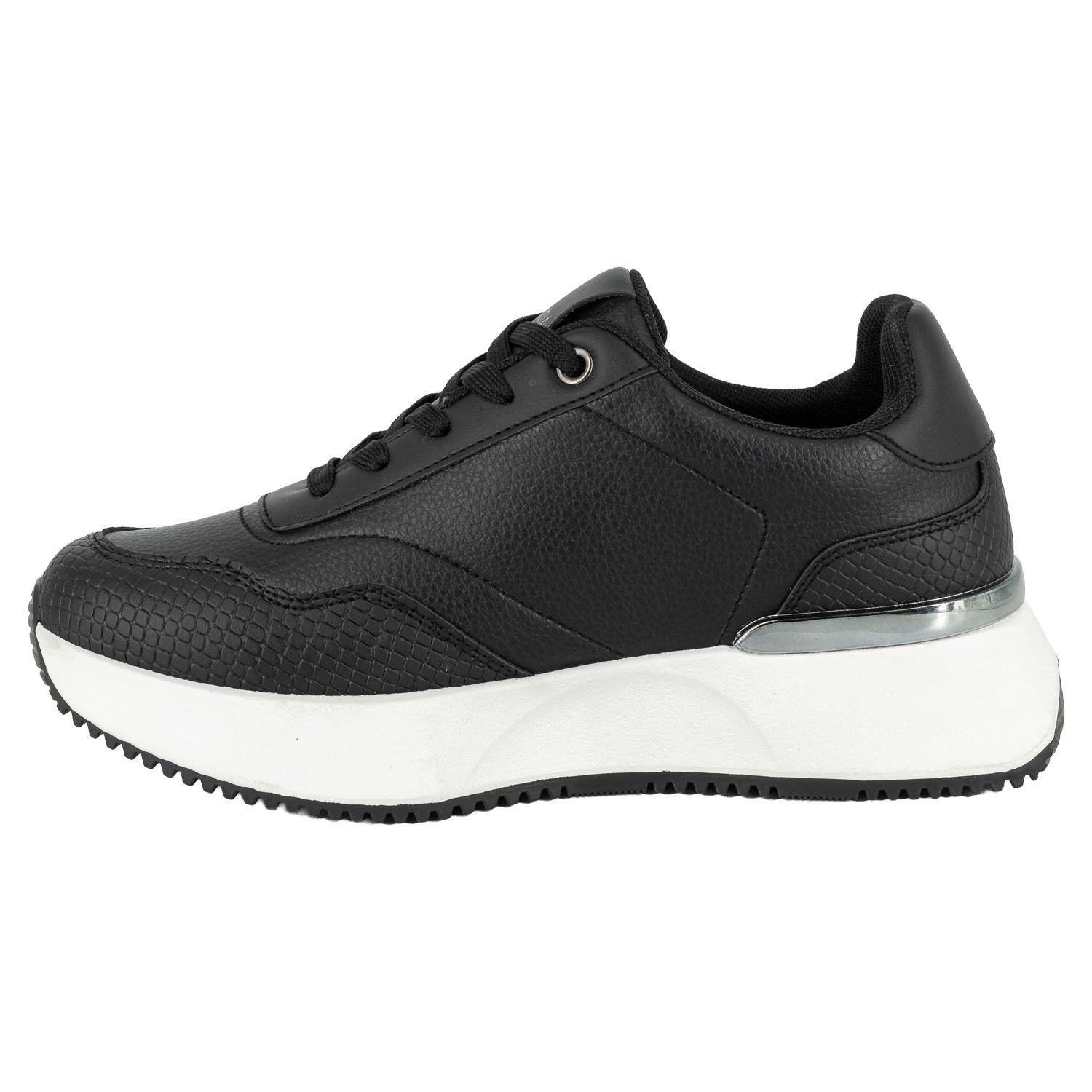 Zapatilla Urbana con Taco Chino Deportivo Kat Negro Alquimia-2