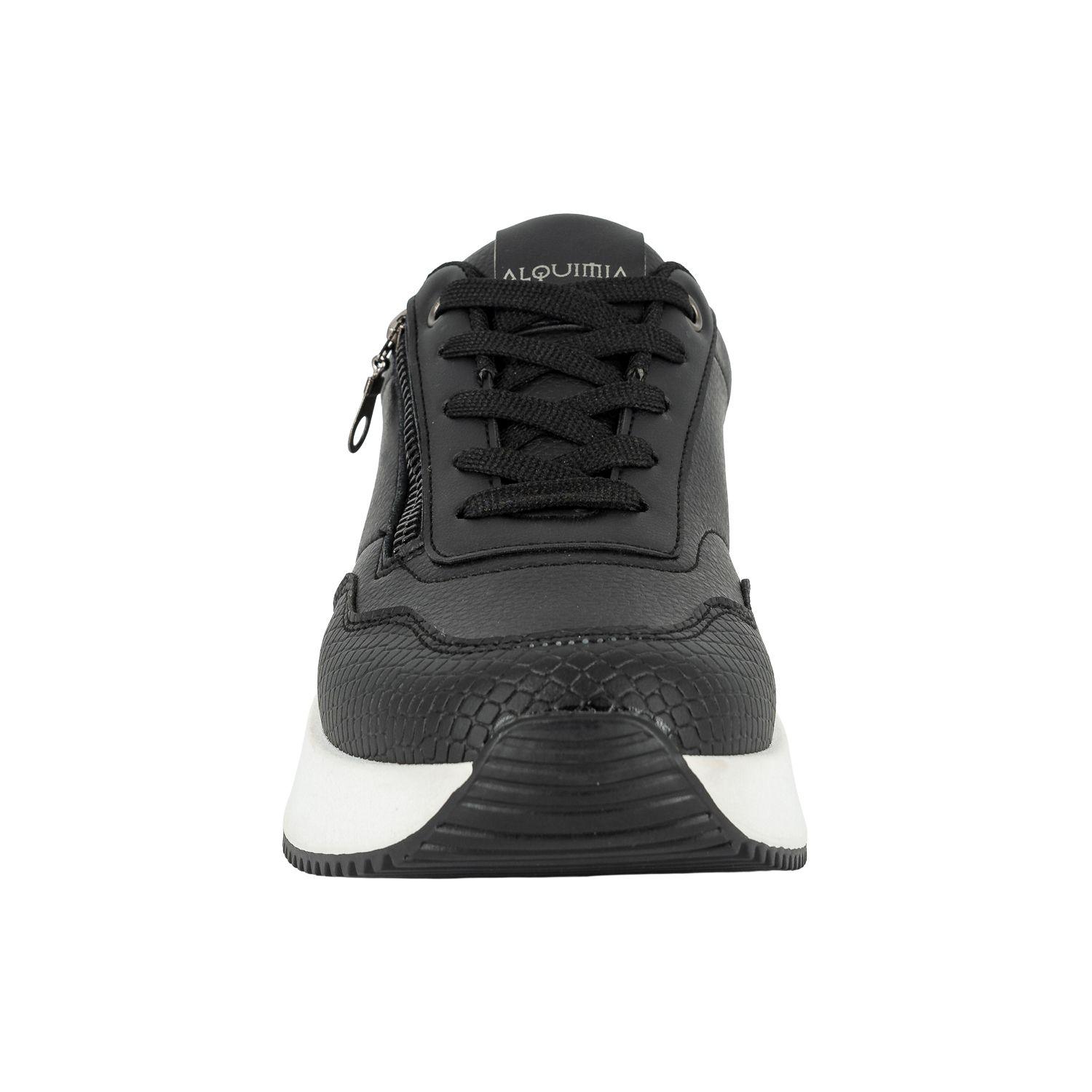 Zapatilla Urbana con Taco Chino Deportivo Kat Negro Alquimia-3
