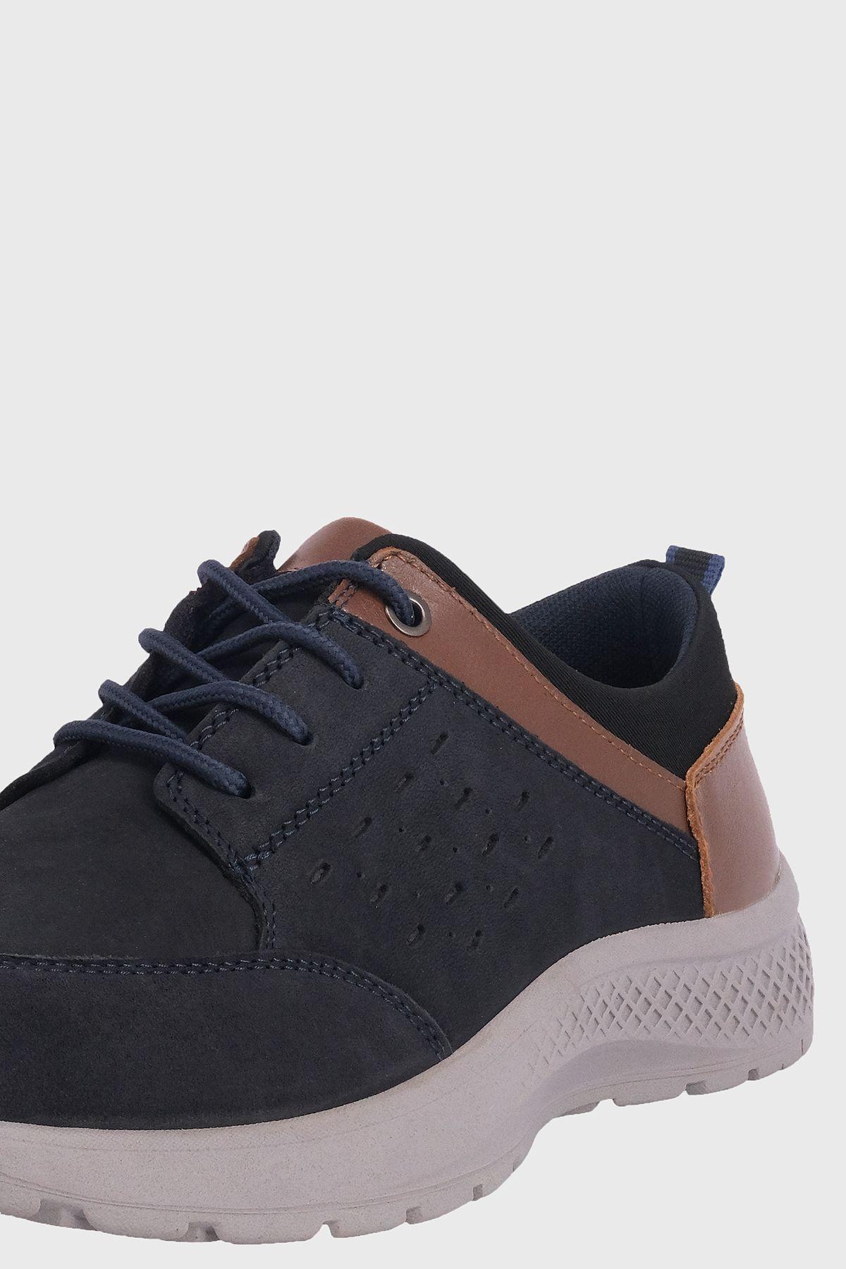 Zapatilla de Cuero Casual Tarvos Azul London Adixt-3
