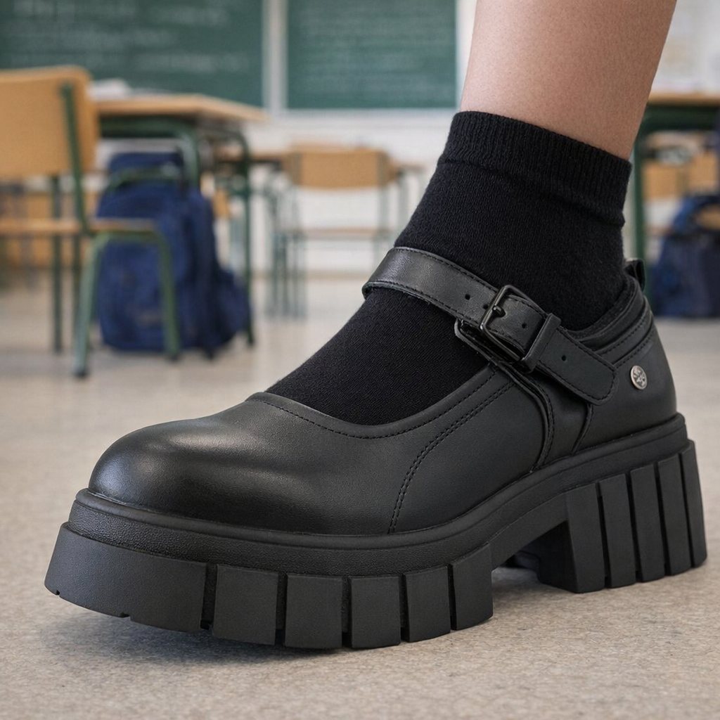 Zapato Escolar Lunaria Negro Alquimia-5